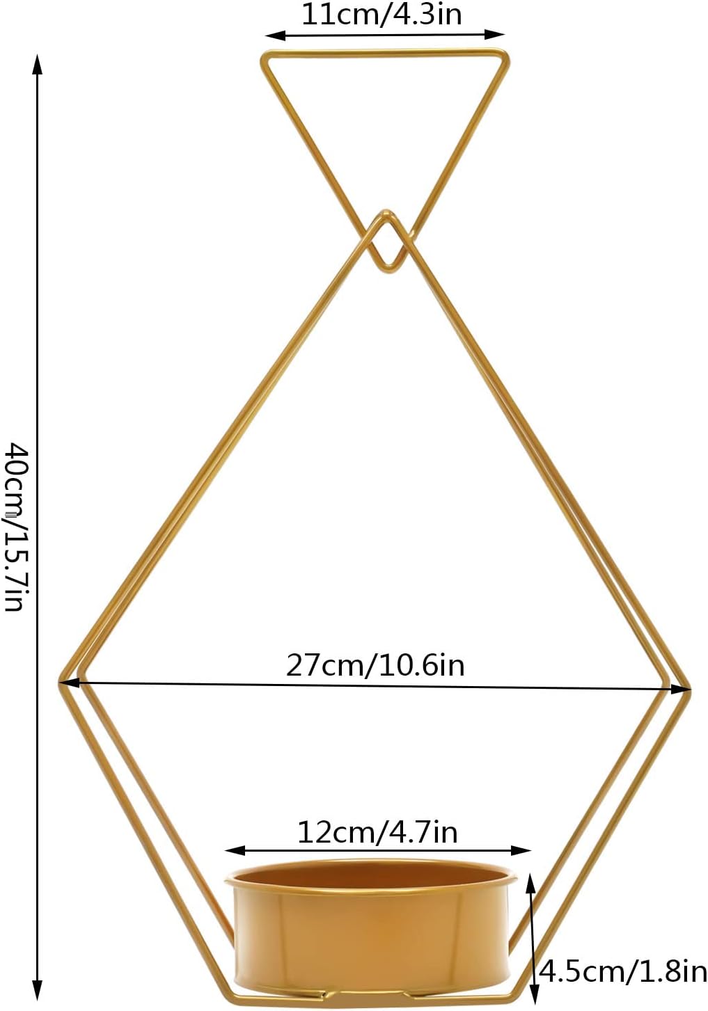 10pcs Metal Geometric Gold Centerpiece for Weddings