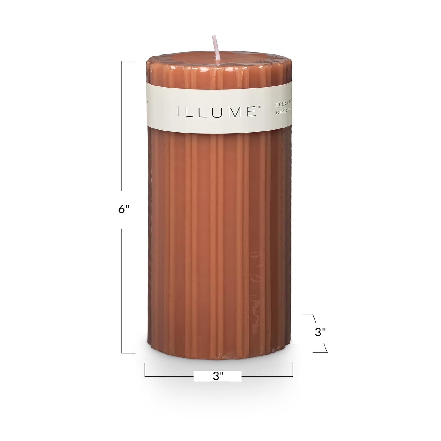 Illume Beautifully Done Medium Fragranced Pillar Candle Terra Tabac