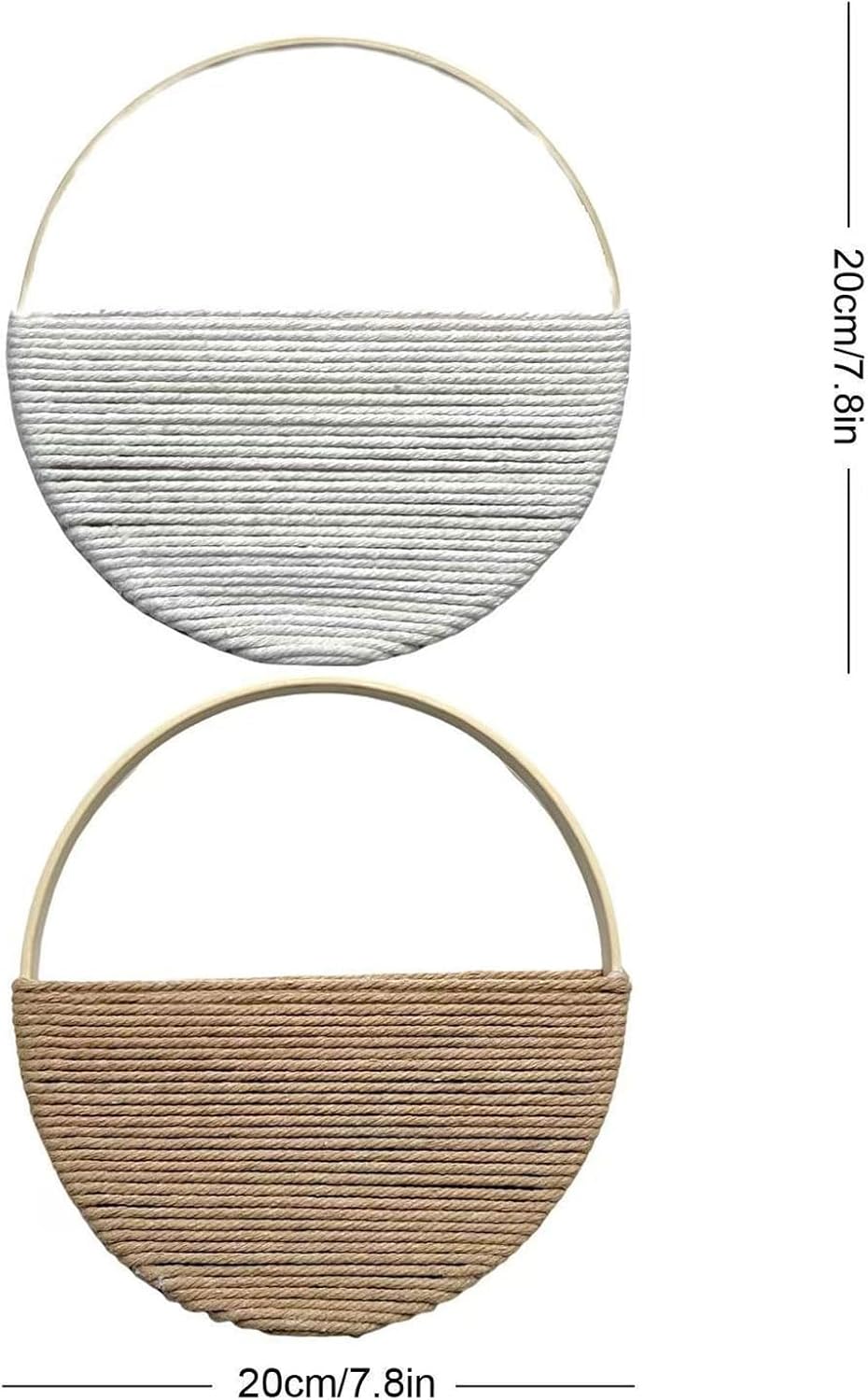 Cilemou 8-inch Round Bamboo Wall Decor Set
