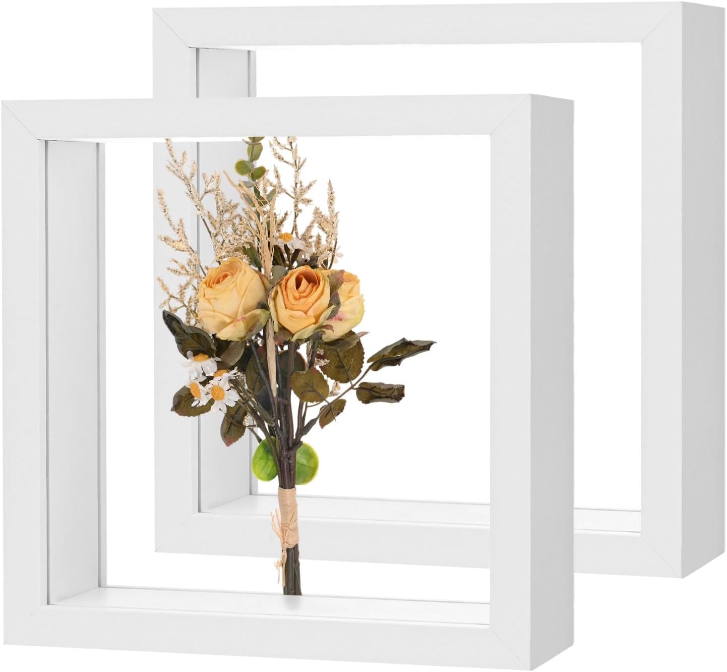 2-Pack Dried Flower Frame 6x6 Inch White