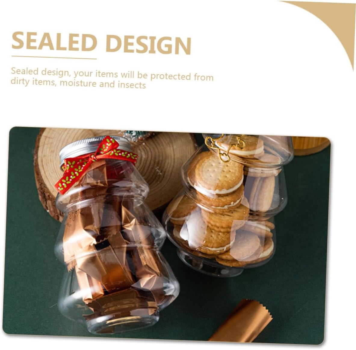 6Pcs Christmas Treat Box Candy Jars for Party Favors