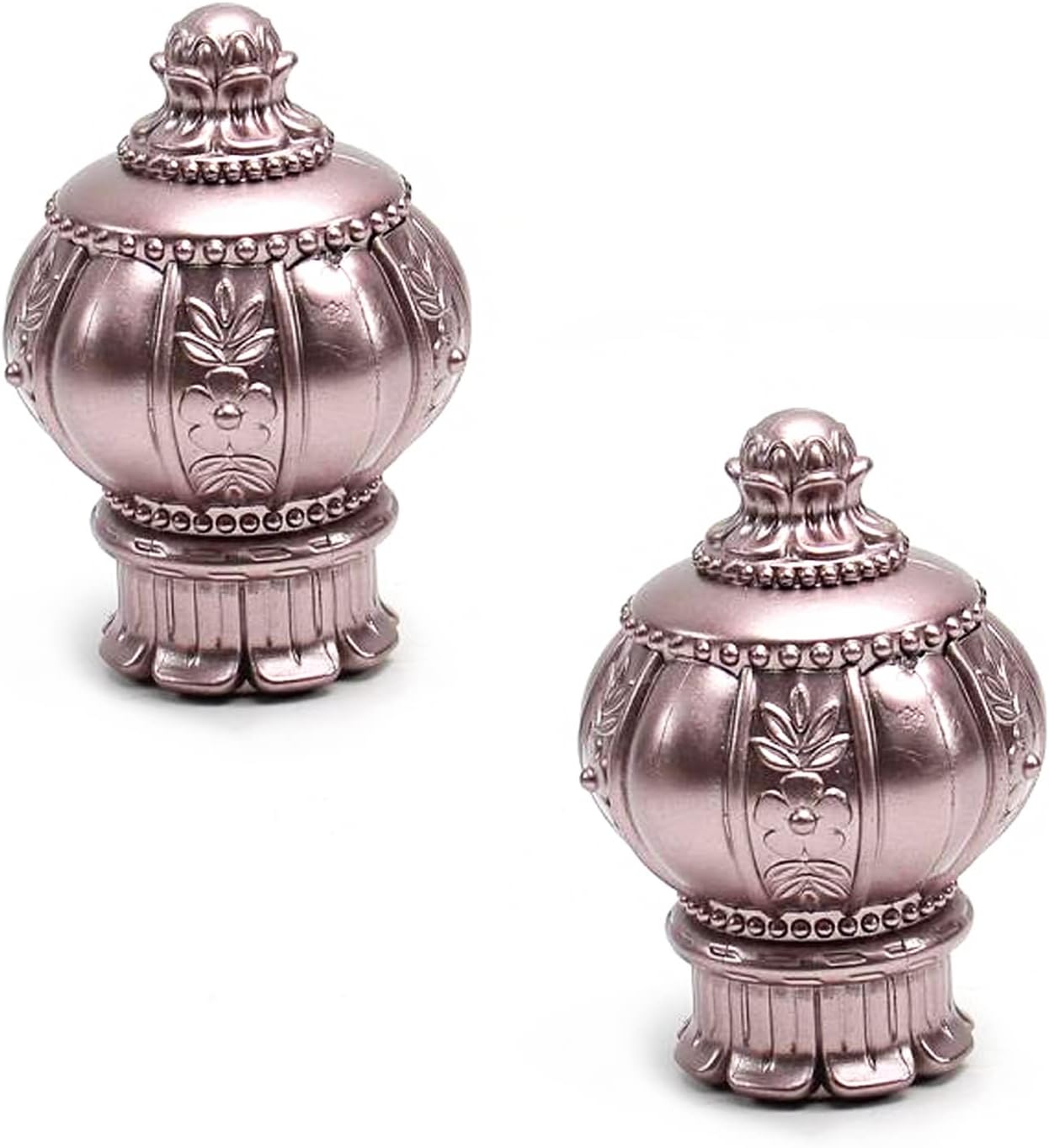 MroMax 2Pcs Curtain Rod Finials Rose Gold 1 Inch Outer Dia