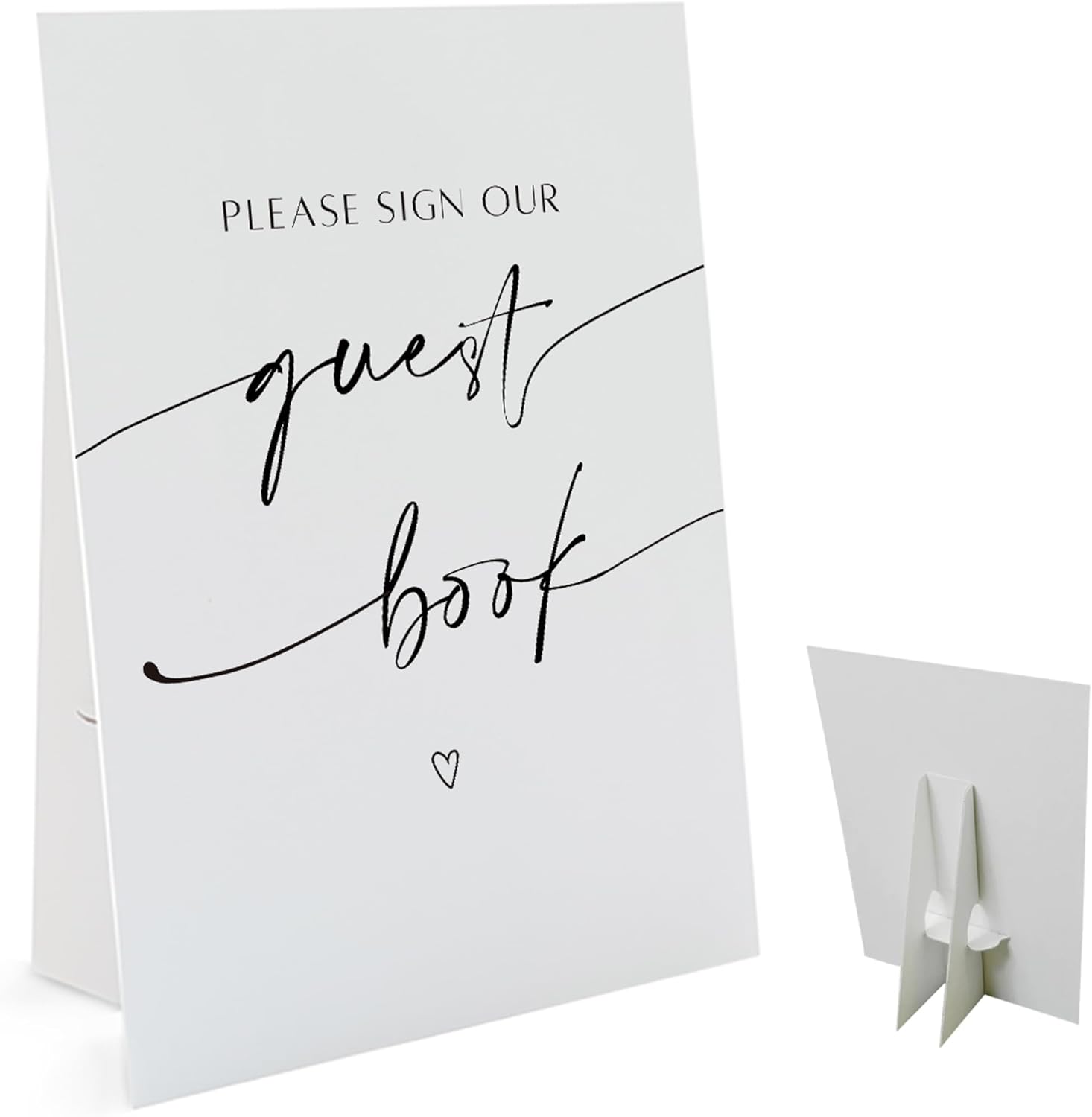 Plese Sign Our Guest Book Sign 8x11 Inch Table Sign with Holder