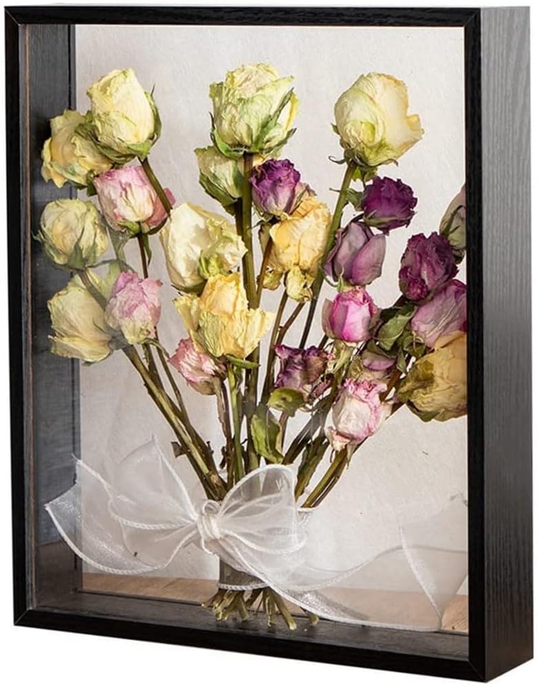 8x12 Floating Photo Frame with Dried Flowers Display