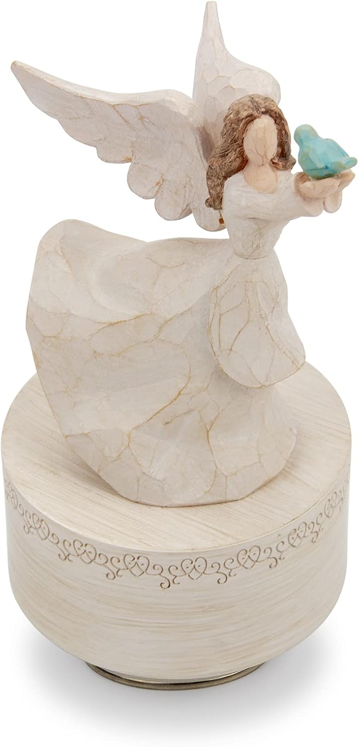 YT3 Angel Musical Box with Dove Figurine