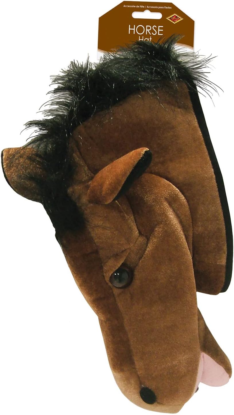 Beistle Plush Horse Head Hats for Farm Party
