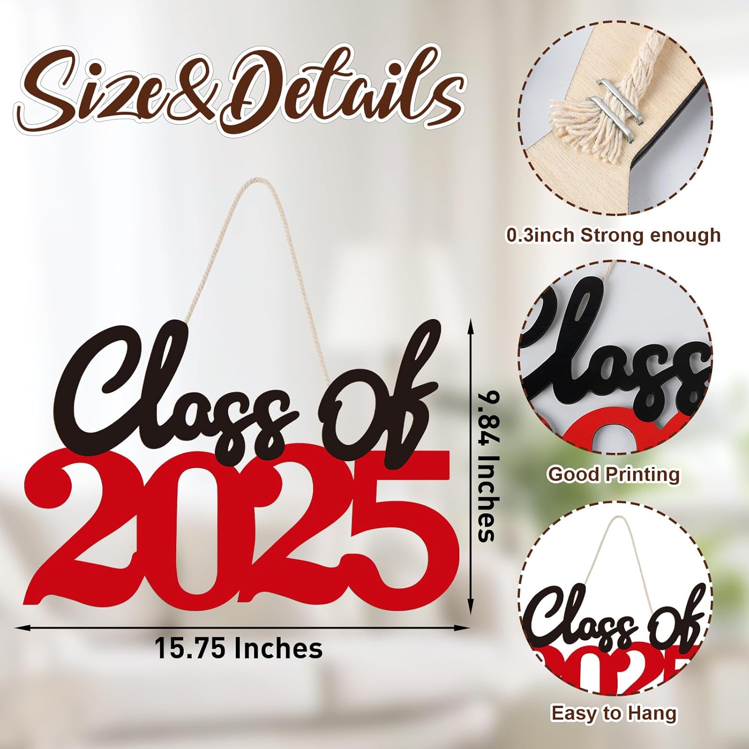 2025 Graduation Wooden Sign Decor