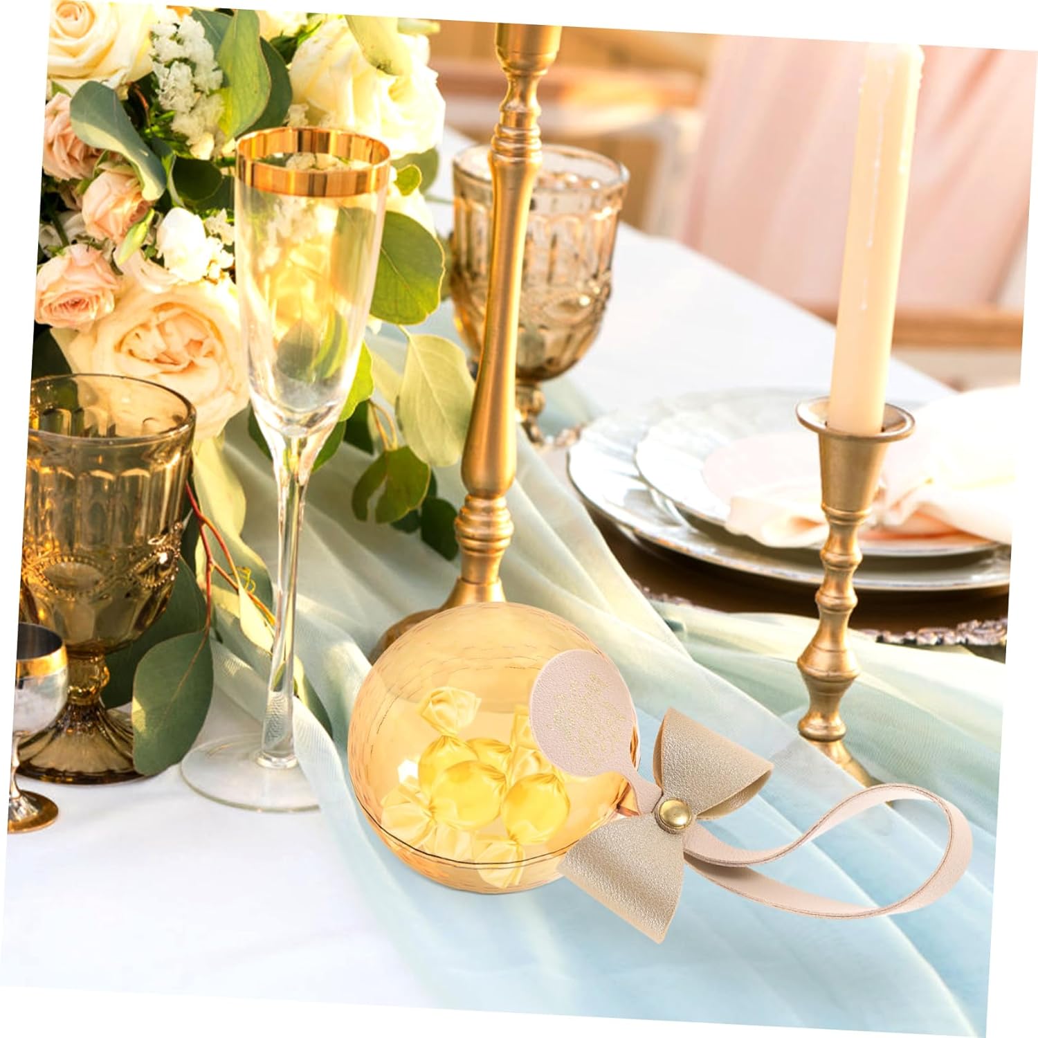 PRETYZOOM 4pcs Transparent Favor Boxes for Weddings and Parties