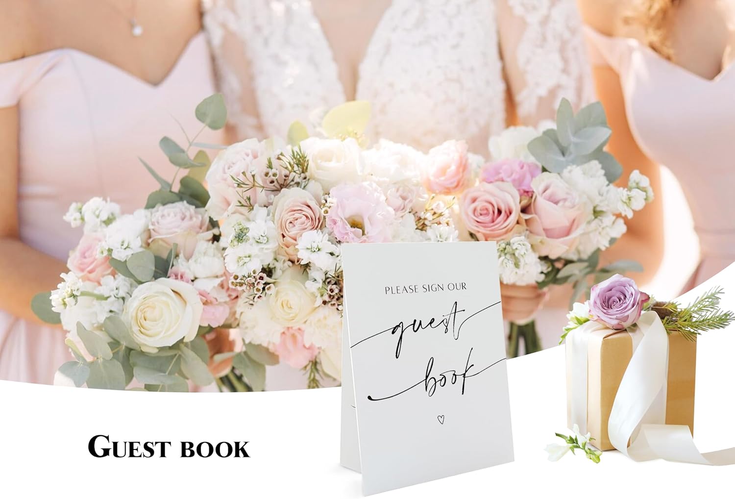 Plese Sign Our Guest Book Sign 8x11 Inch Table Sign with Holder