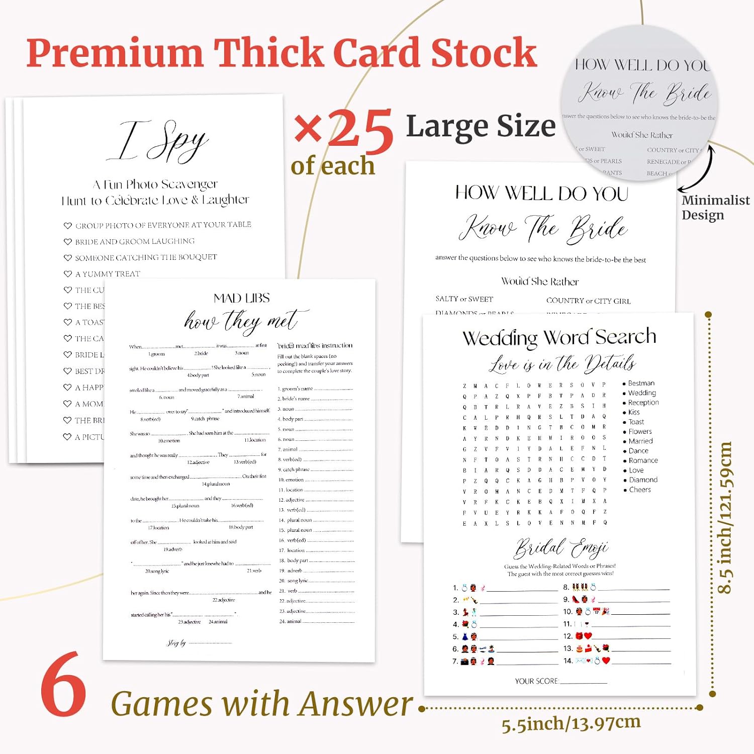 Leislite Bridal Shower Games for Guests