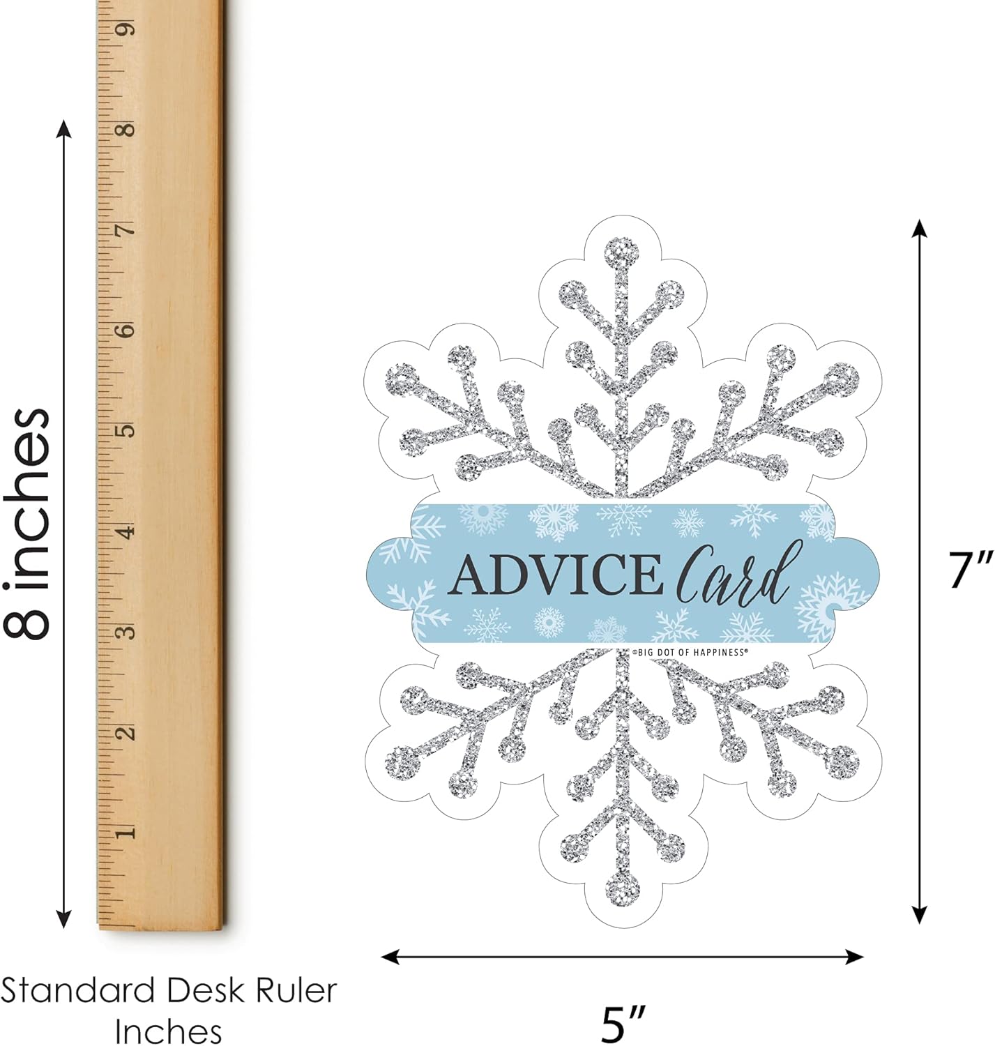 Winter Wonderland Snowflake Advice Cards Set of 20