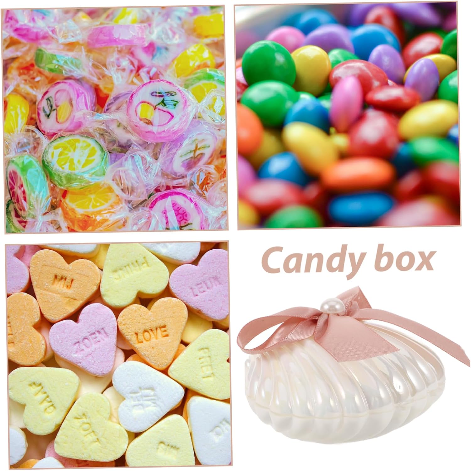 PRETYZOOM 30pcs Shell Shape Candy Boxes for Wedding and Party Favors
