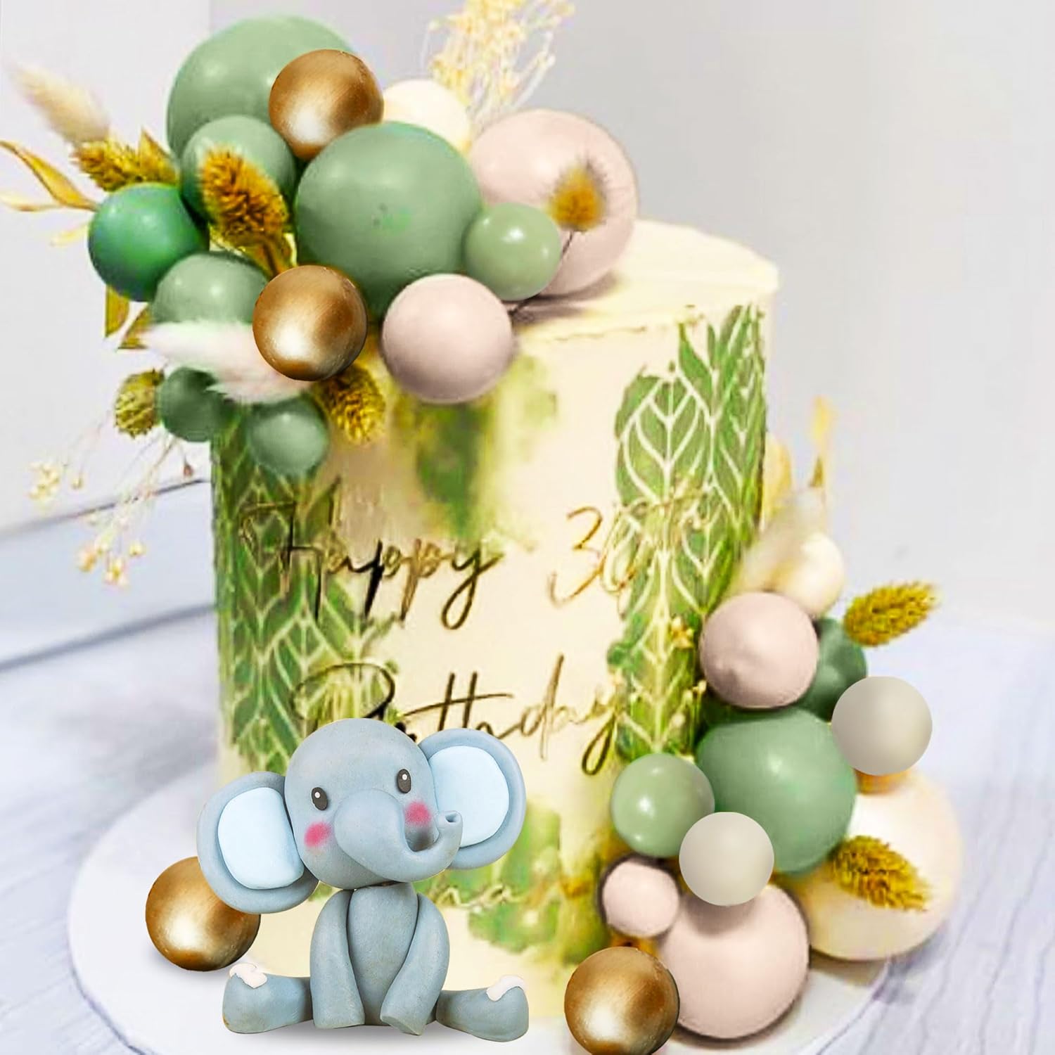 JeVenis Elephant Cake Decoration Wild Animal Party Decor