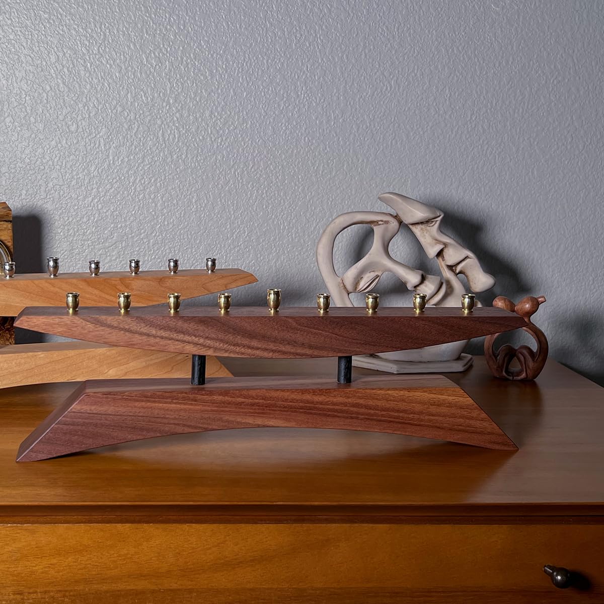 9 Branch Modern Menorah Handmade in America