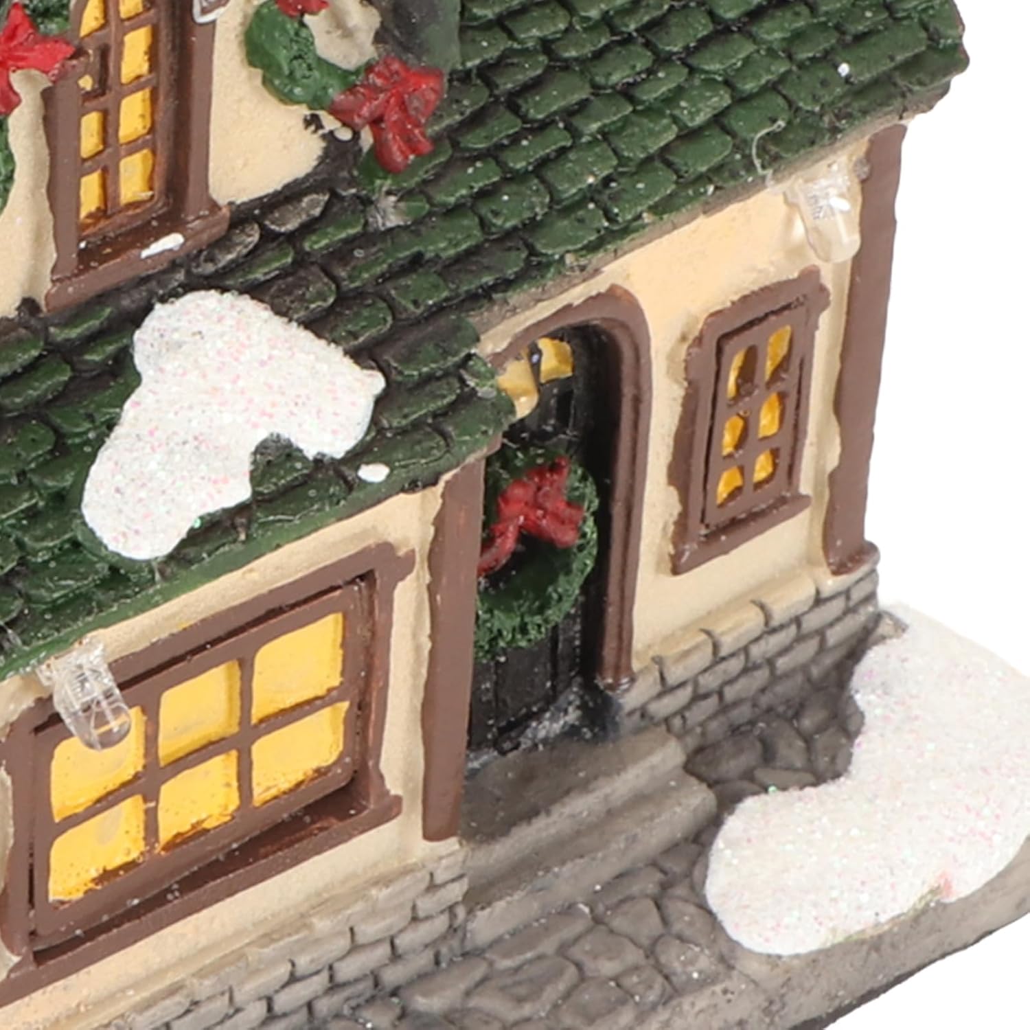 TOPINCN LED Lighted Christmas Village House Decor