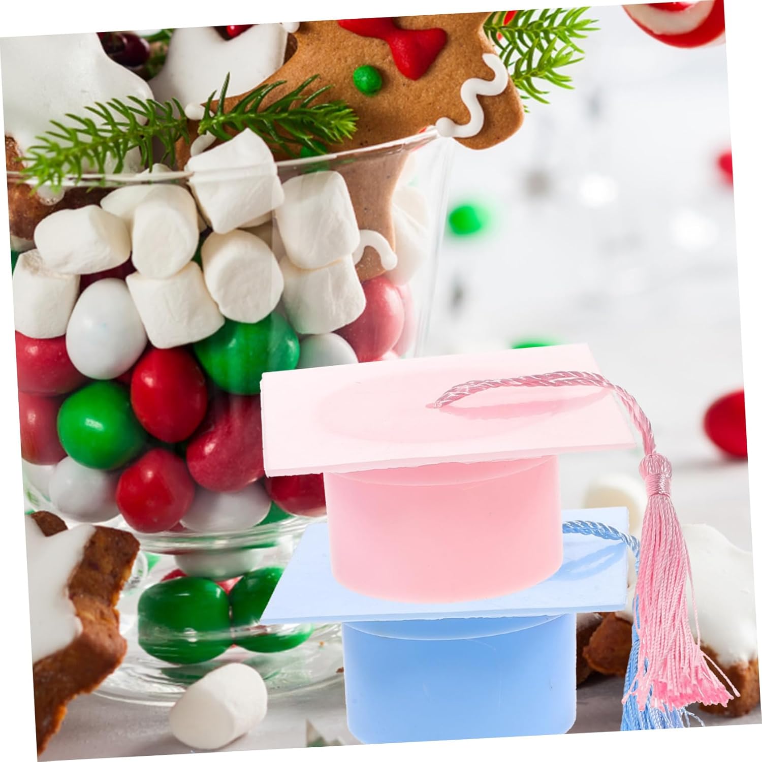 Cabilock 6pcs Graduation Hat Candy Boxes with Tassel
