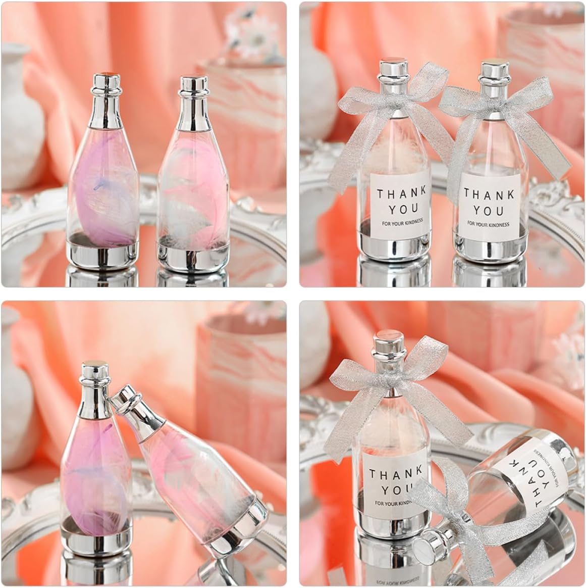 KOMBIUDA Mini Wine Bottle Candy Boxes for Wedding Party Favors