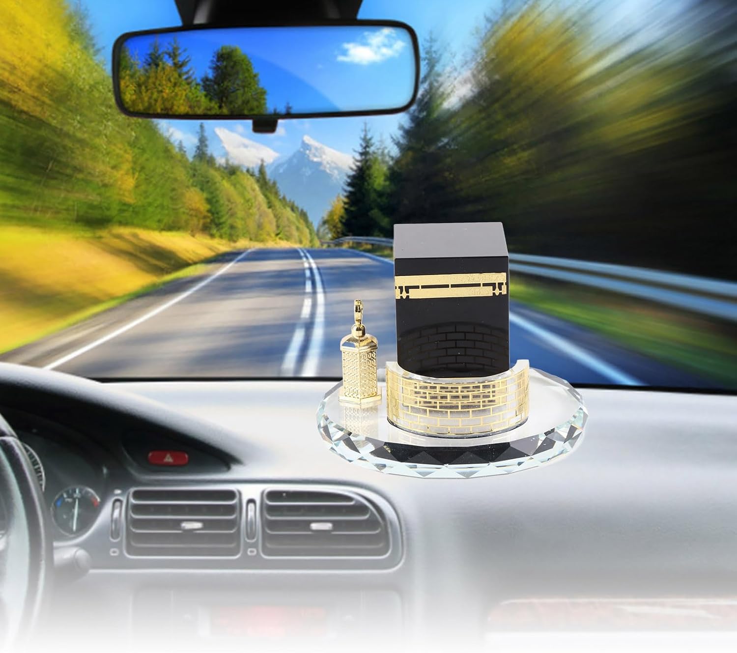 TOPINCN Islamic Decor Model Crystal Car Ornament