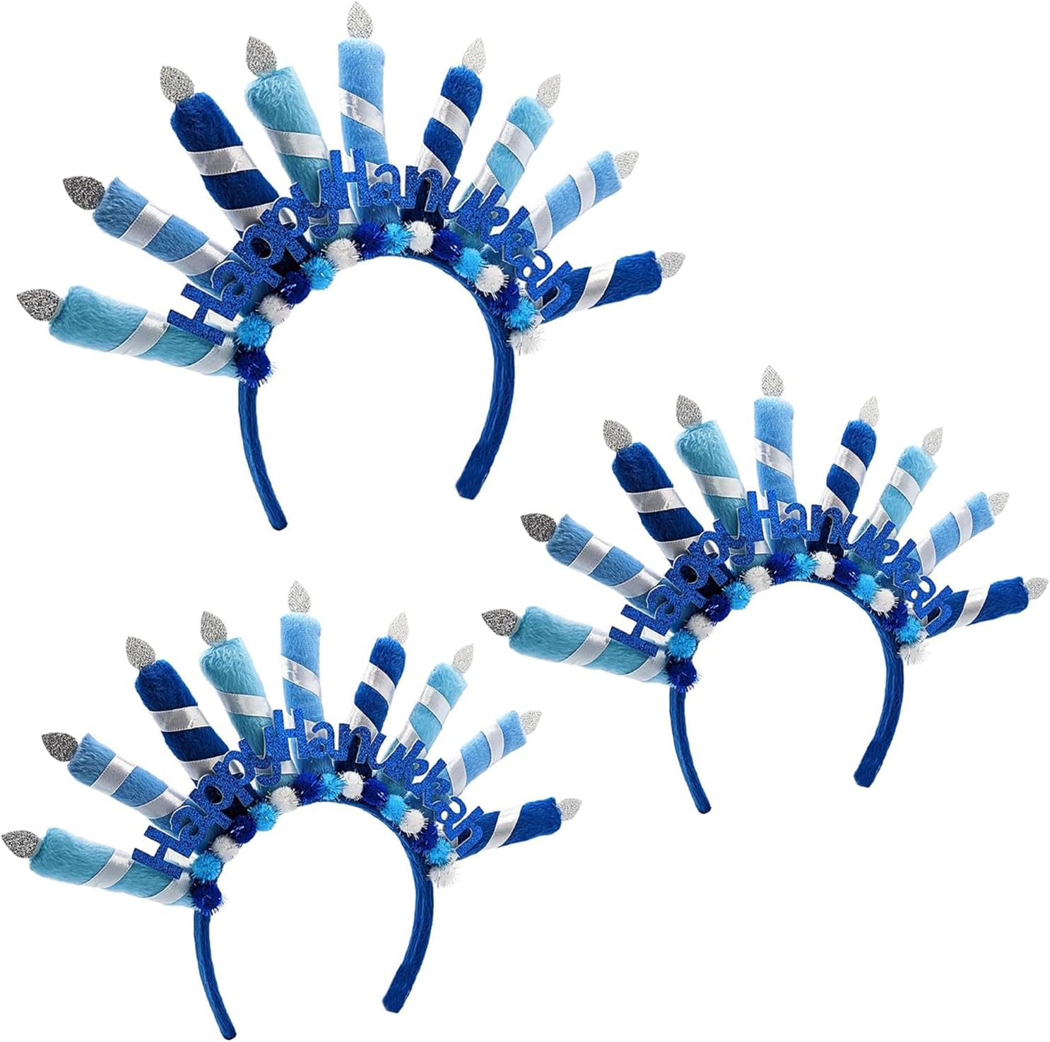 The Dreidel Company Menorah Headbands 4-Pack