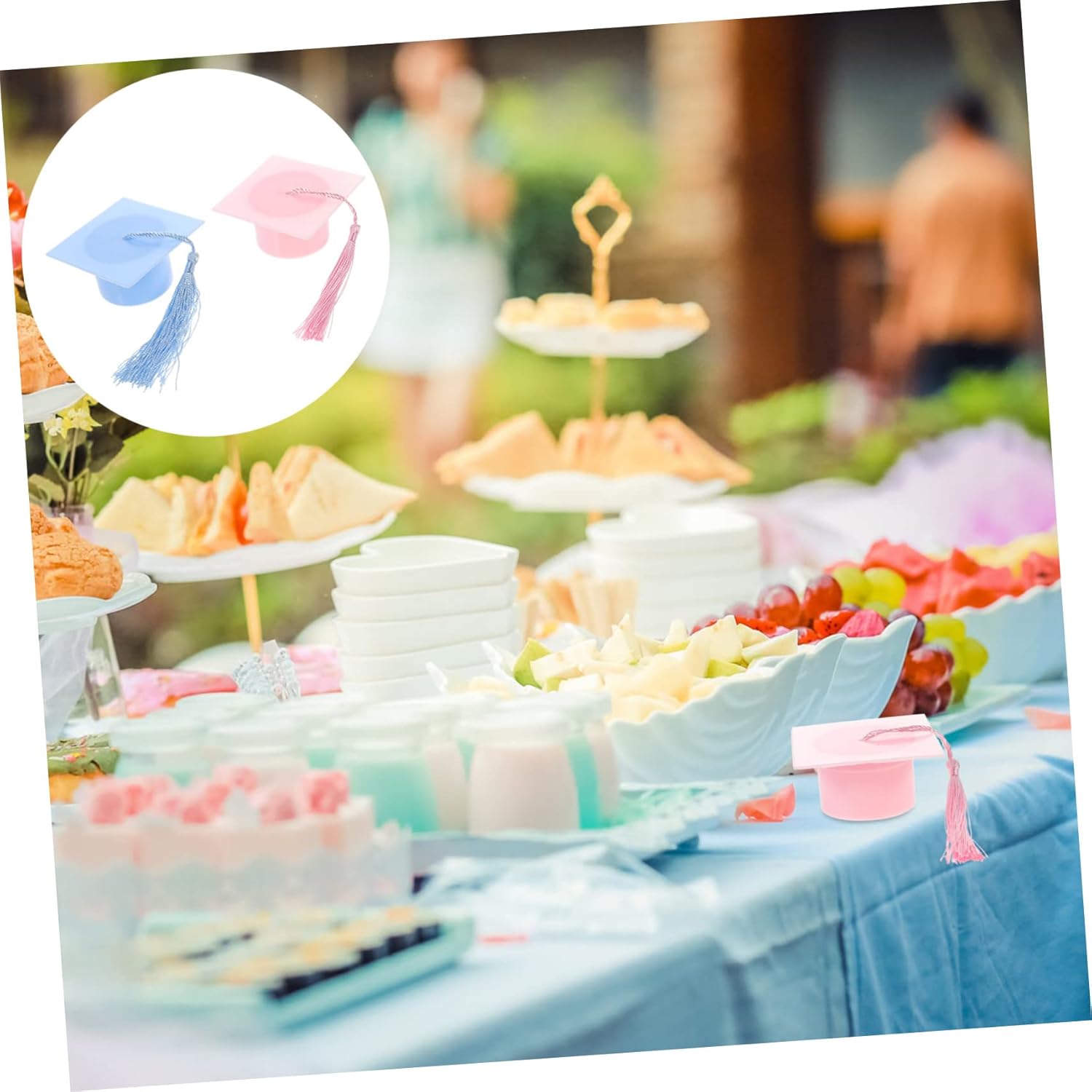 Cabilock 6pcs Graduation Hat Candy Boxes with Tassel