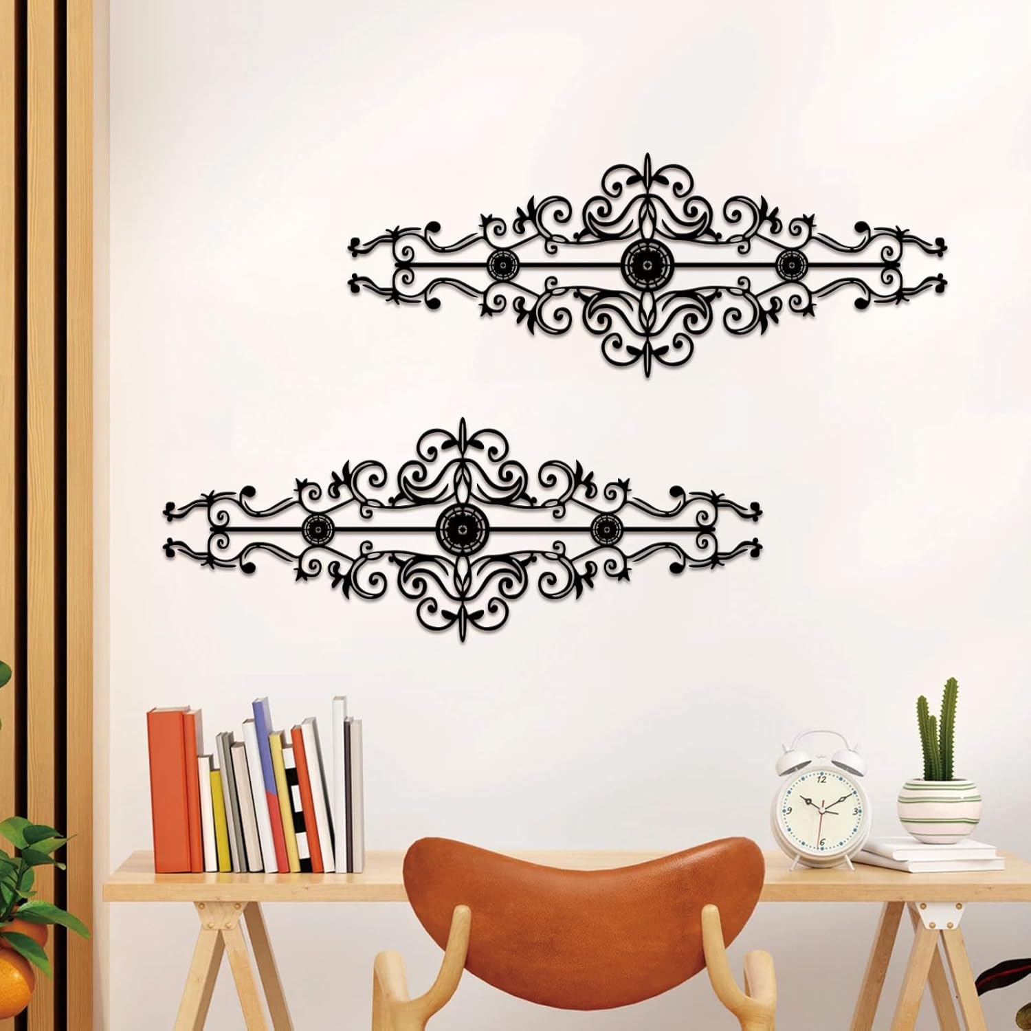 Estart Metal Scroll Wall Decor Rustic Iron Medallion