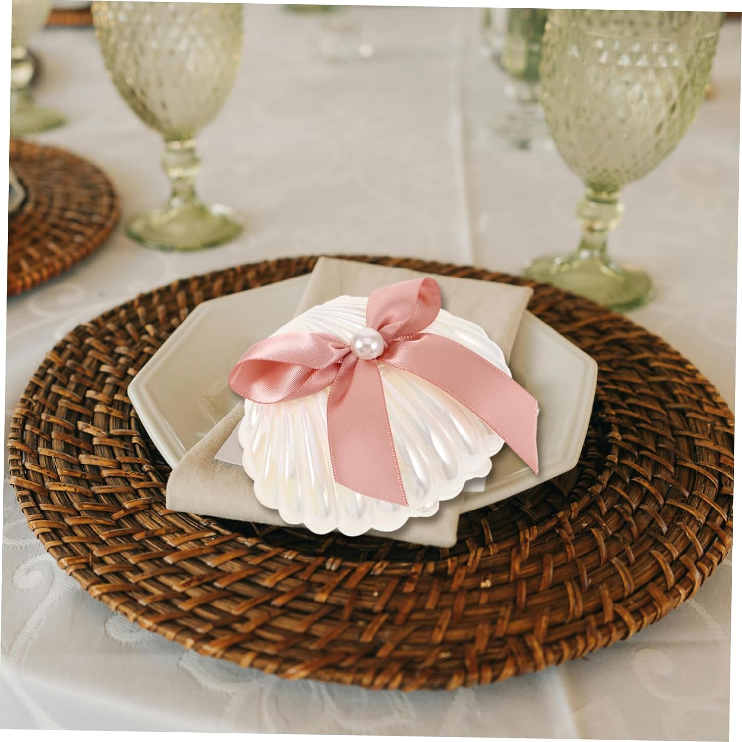 PRETYZOOM 30pcs Shell Shape Candy Boxes for Wedding and Party Favors