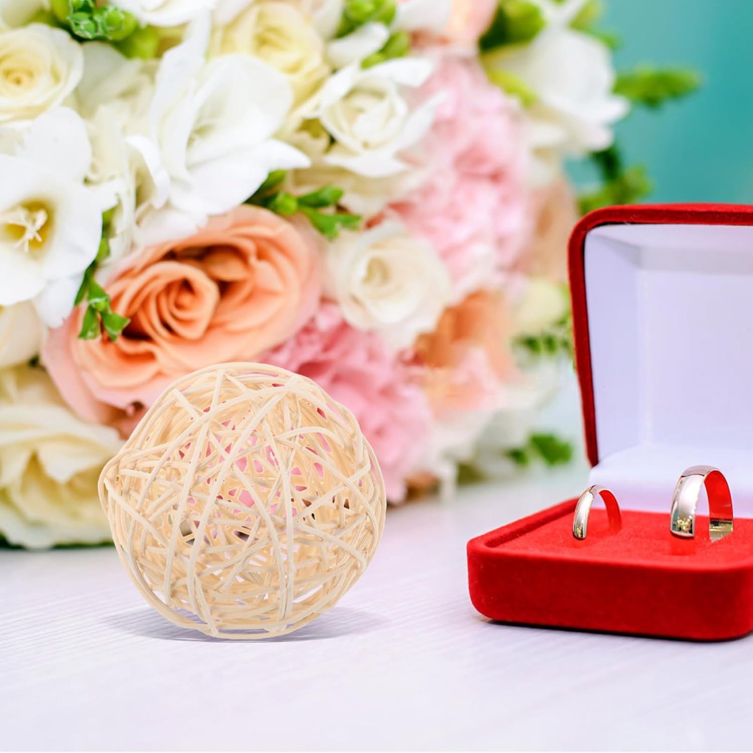 ARTIBETTER 6 Pcs Decorative Rattan Balls for Centerpiece