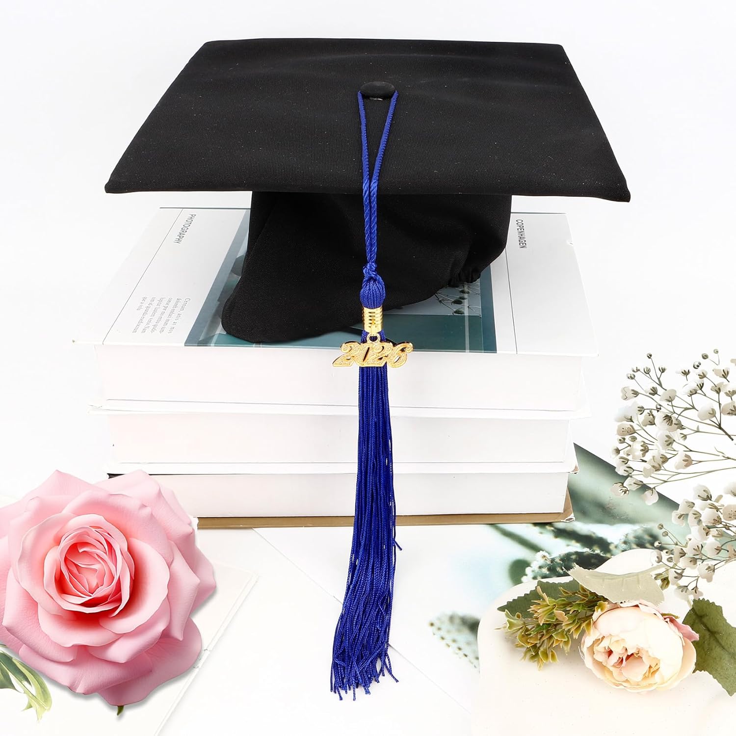 2026 Blue Graduation Tassel with Golden Charm