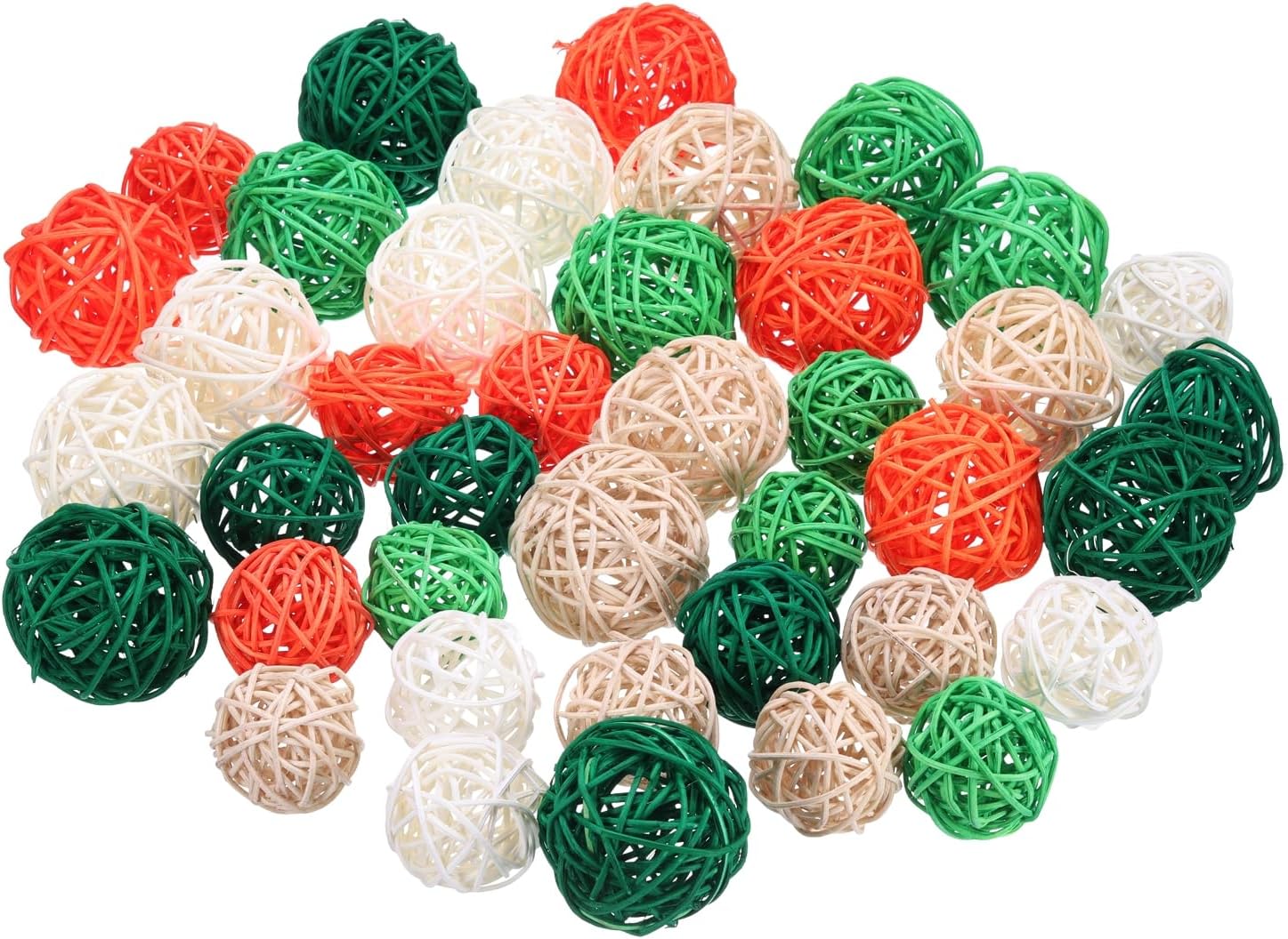 Uxcell Wicker Rattan Balls 40 Pcs Decorative Vase Fillers