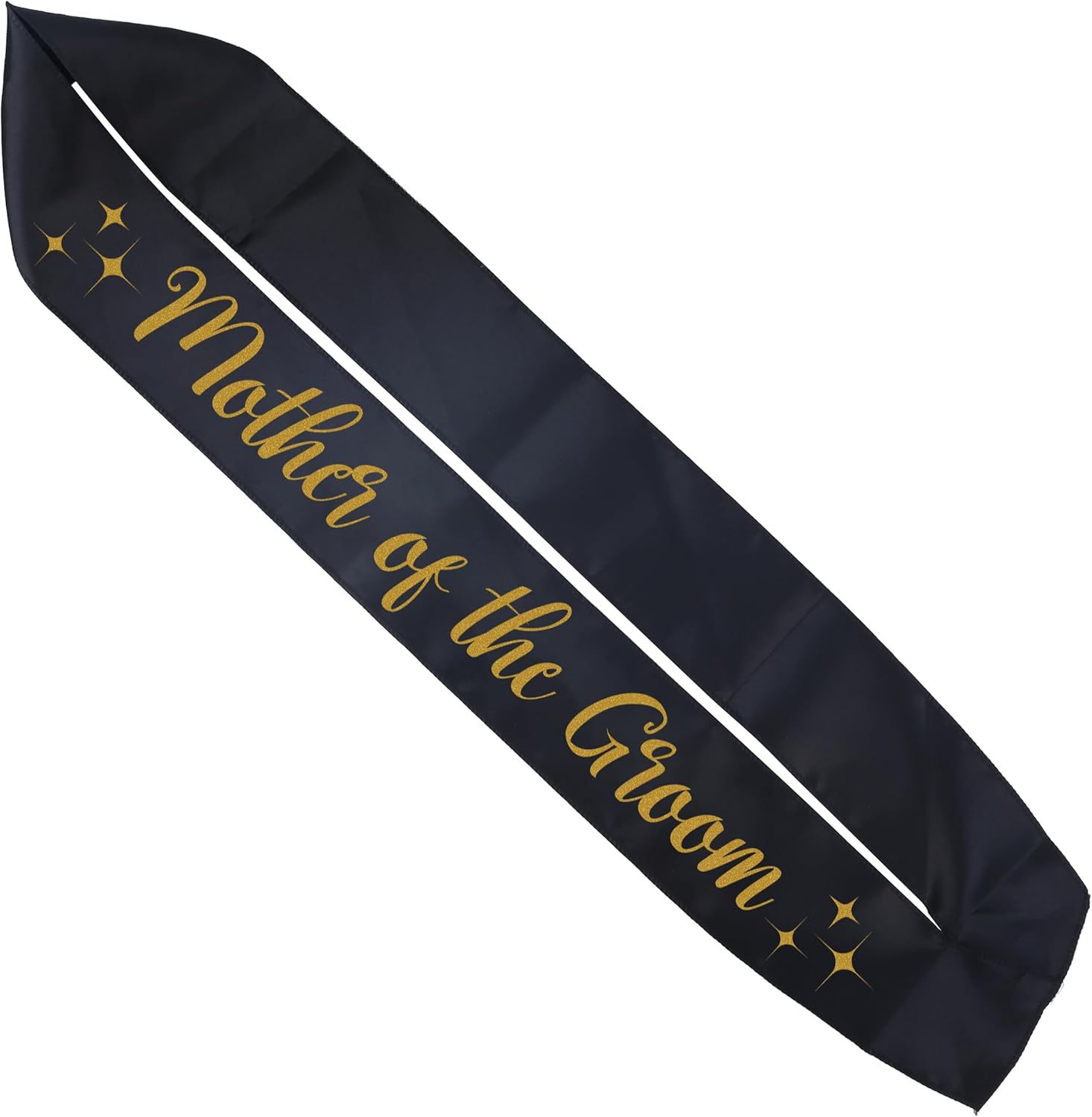 Mother of the Groom Sash - Black Gold Wedding Accessory