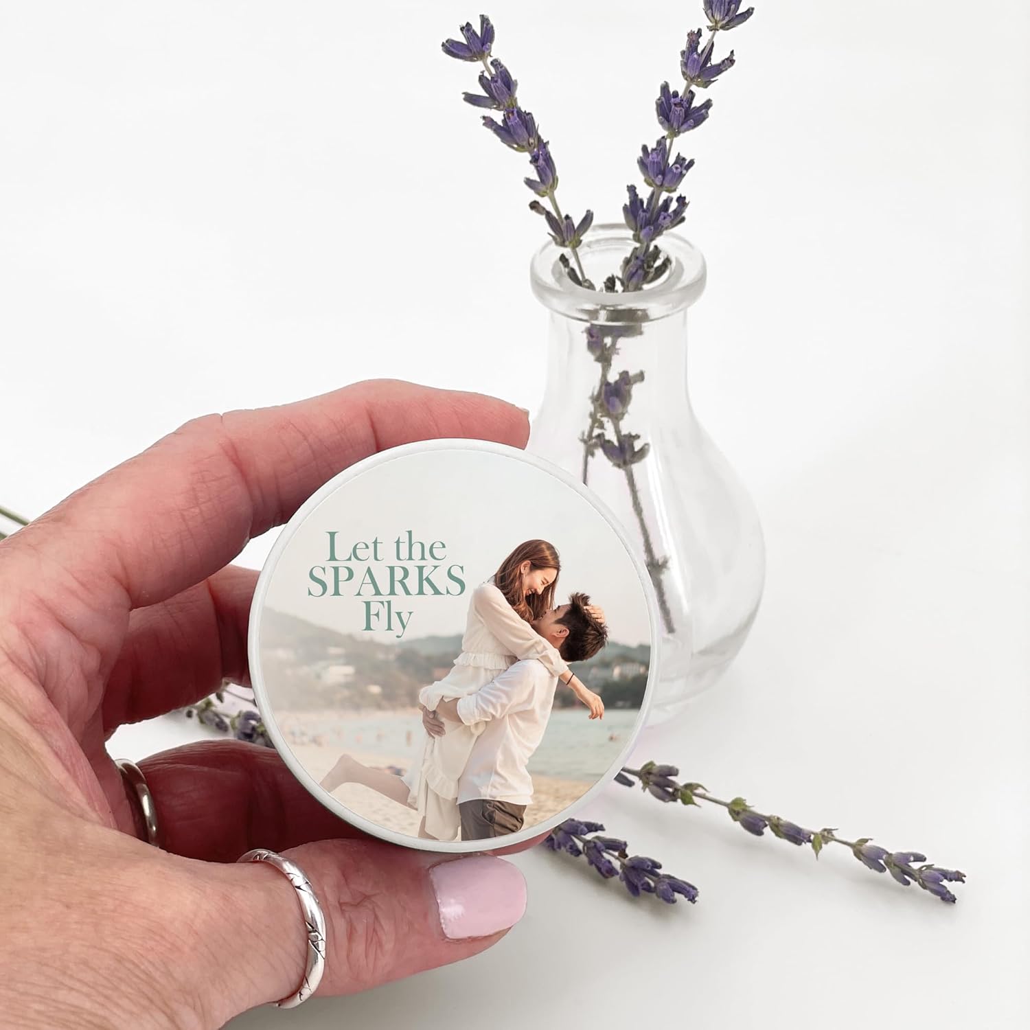 Personalized Wedding Candles with Photo - Set of 10