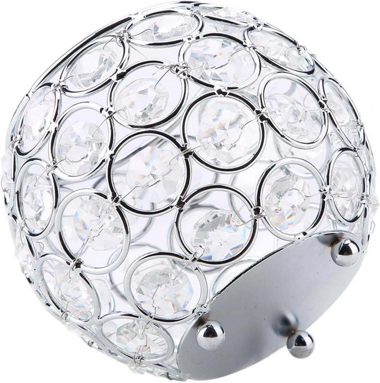 Crystal Candle Holder Round Bowl Tabletop Decor