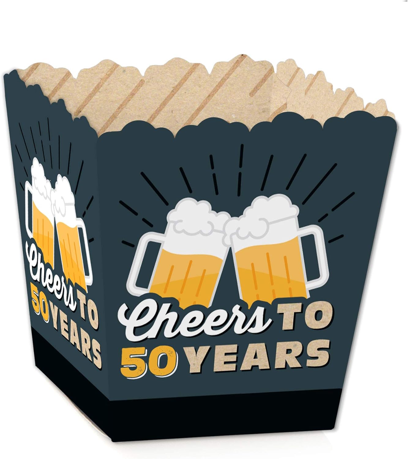 Cheers and Beers to 50 Years Mini Candy Boxes Set of 12