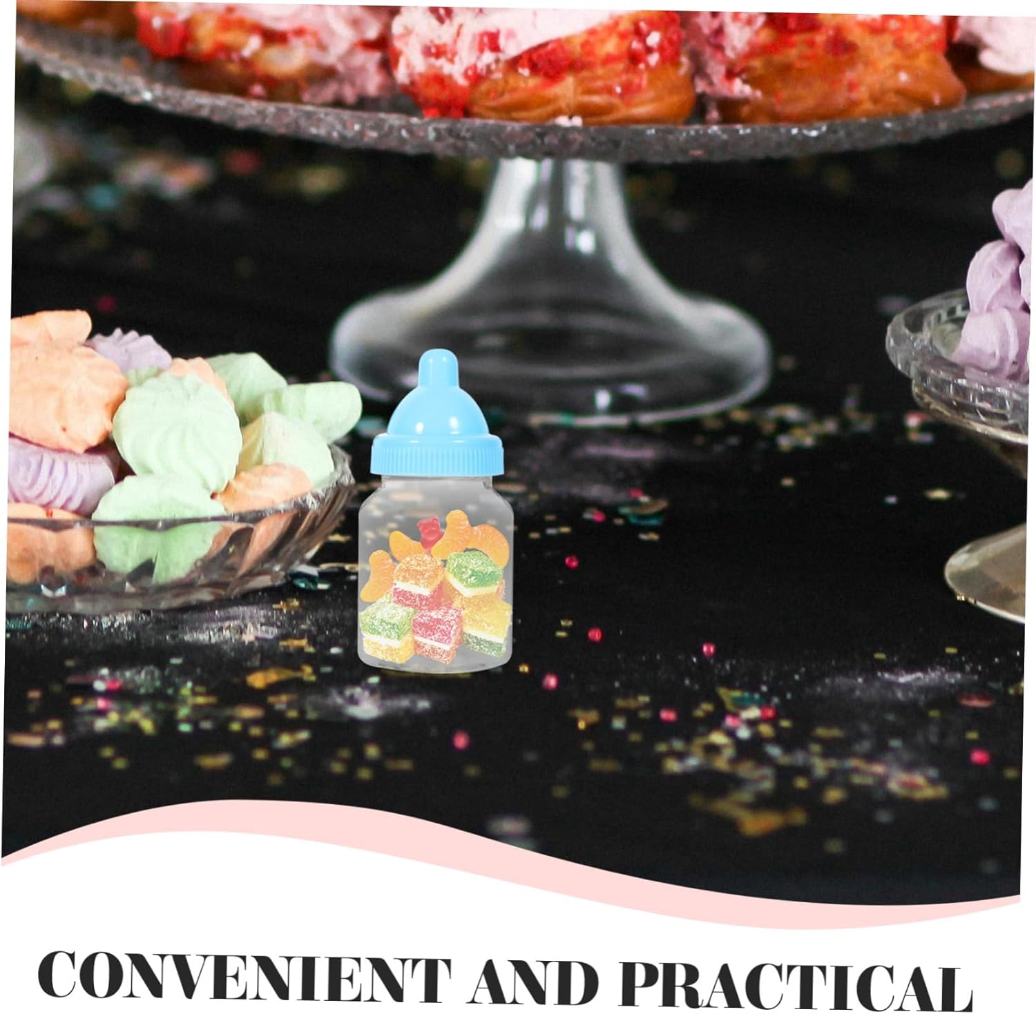 12Pcs Clear Plastic Candy Boxes Wedding Treat Holder for Parties
