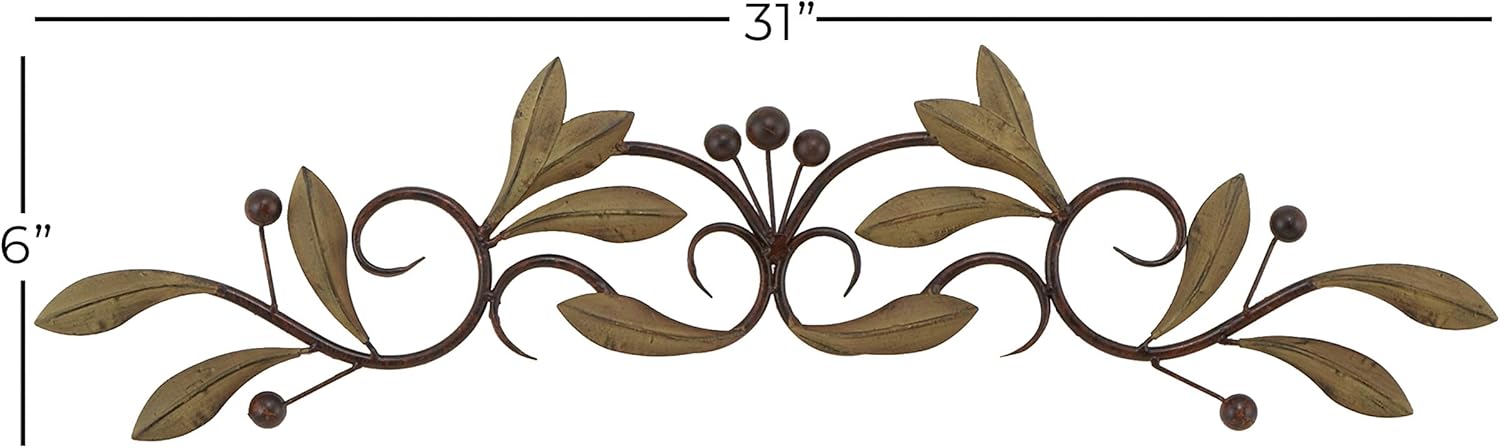 Deco 79 Wall Sculpture Leaf Wall Art 31x1x6 Green