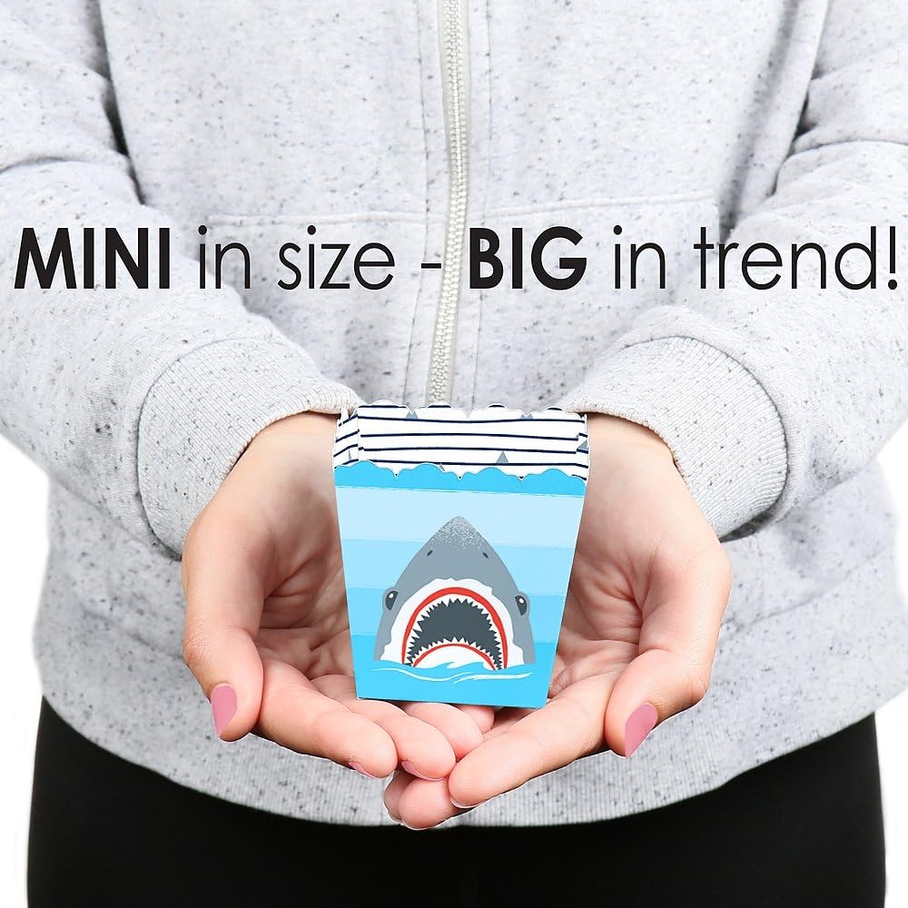Big Dot of Happiness Shark Zone Party Favor Boxes Set of 12