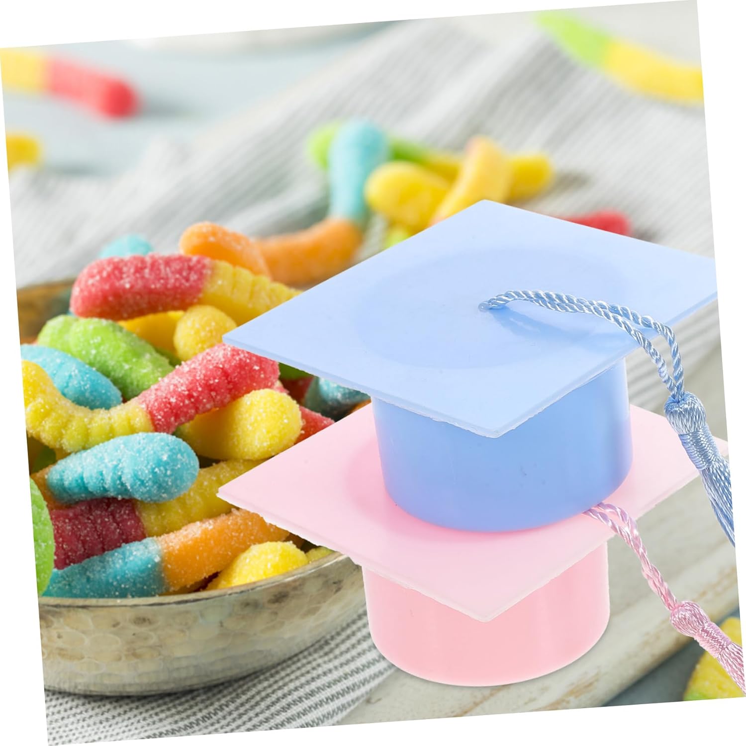 6pcs Graduation Cap Candy Boxes with Tassel