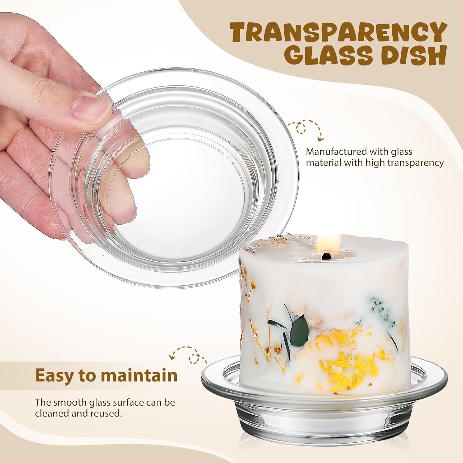 2Pcs Replacement Wax Warmer Tray Glass for Melter Lamp Oil Burner Candle