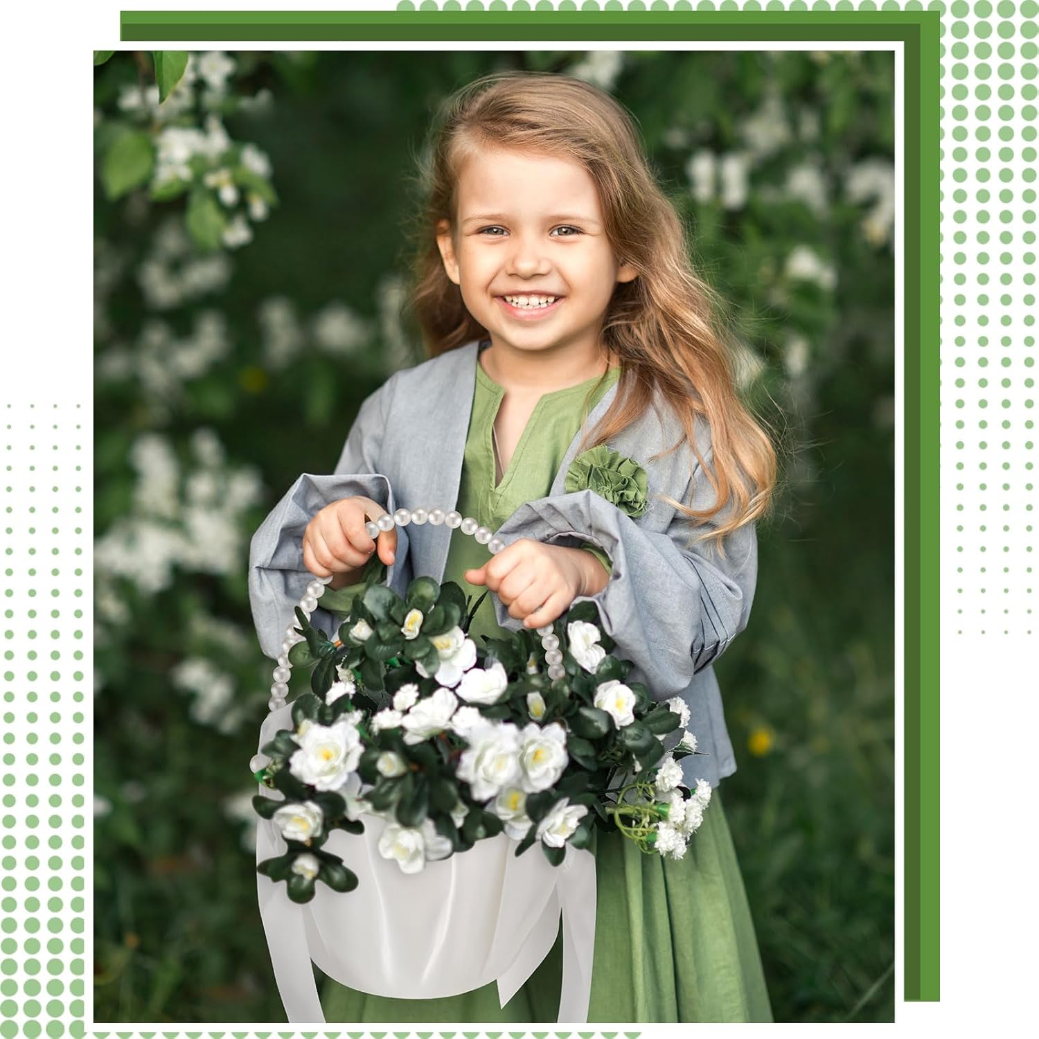Geetery 6 Piece Flower Girl Baskets for Weddings