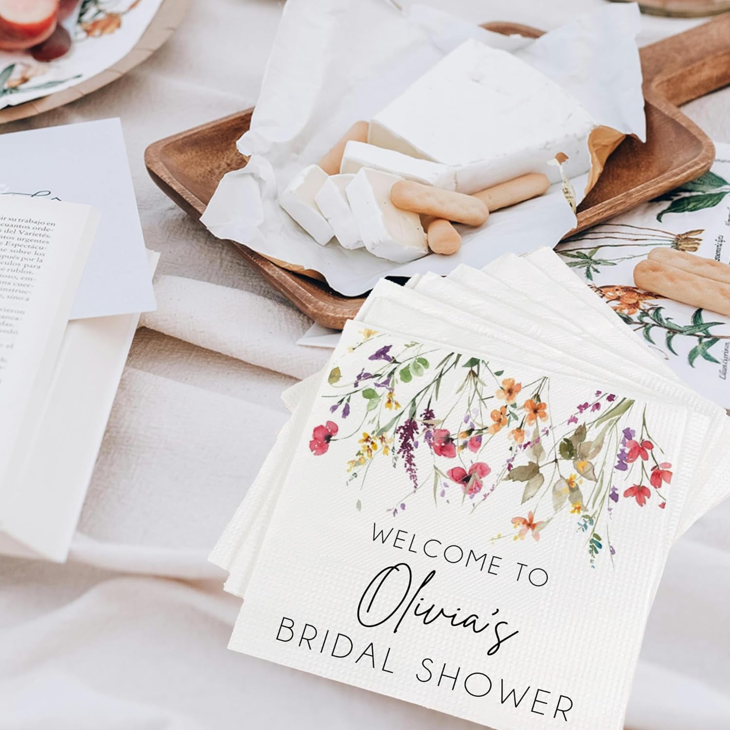 Custom Bridal Shower Napkins with 15-1000 Packs