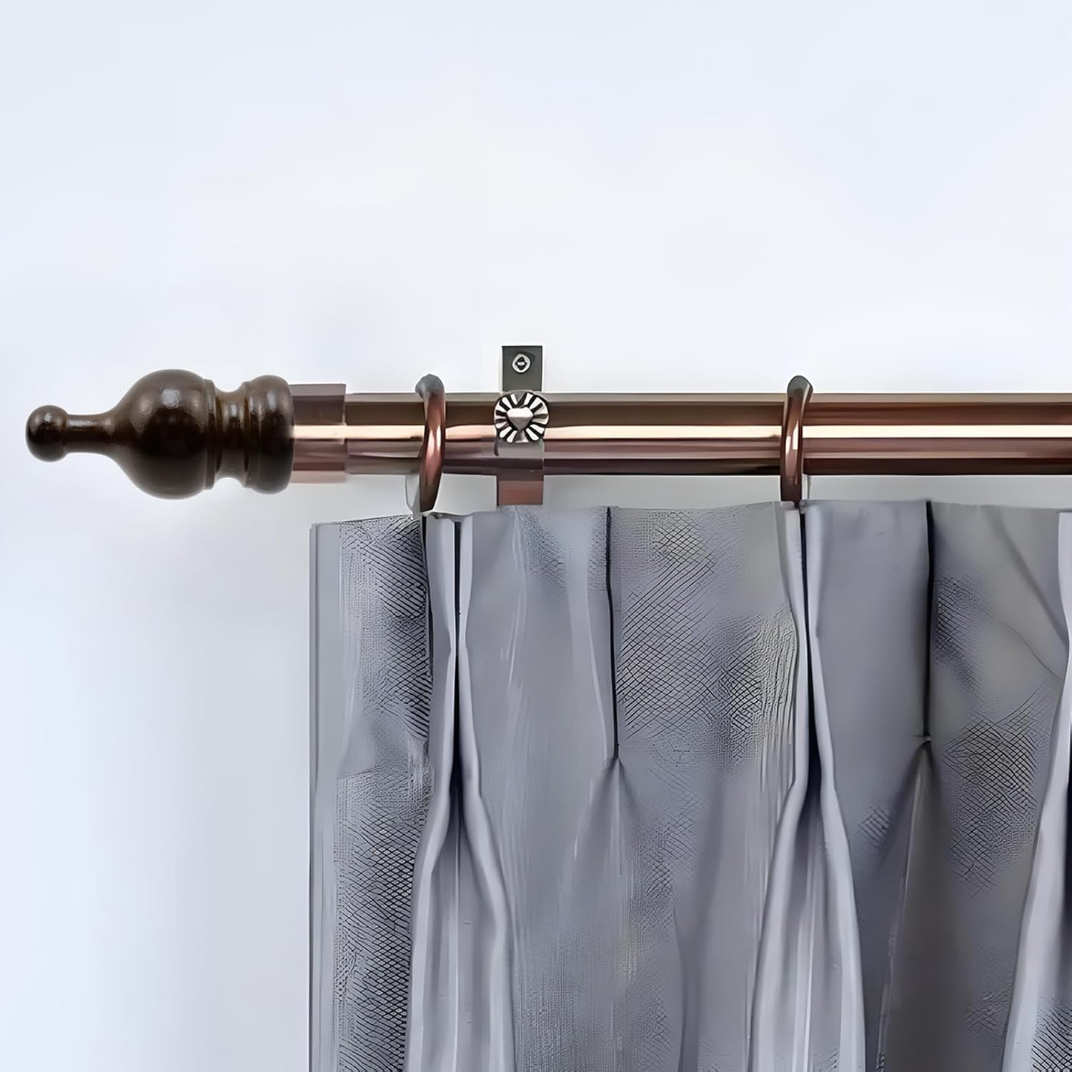 T Tulead 138 Inch Wood Curtain Rod Finials 2Pcs