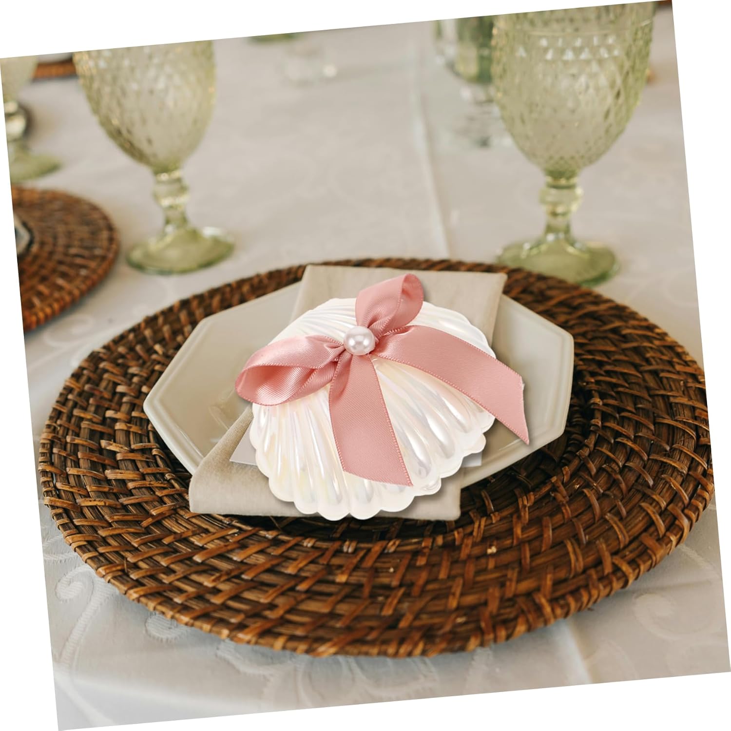 PRETYZOOM 18pcs Shell Shape Candy Boxes for Weddings and Parties