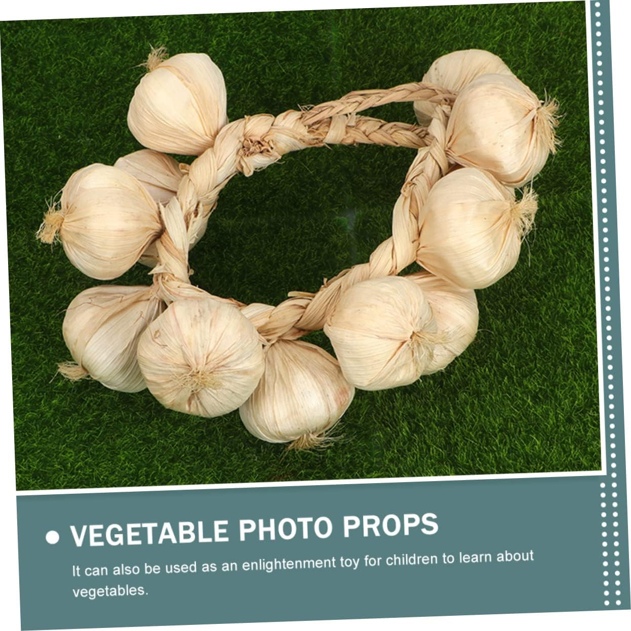 GLEAVI 2Pcs Realistic Fake Garlic Strings Decorative Props