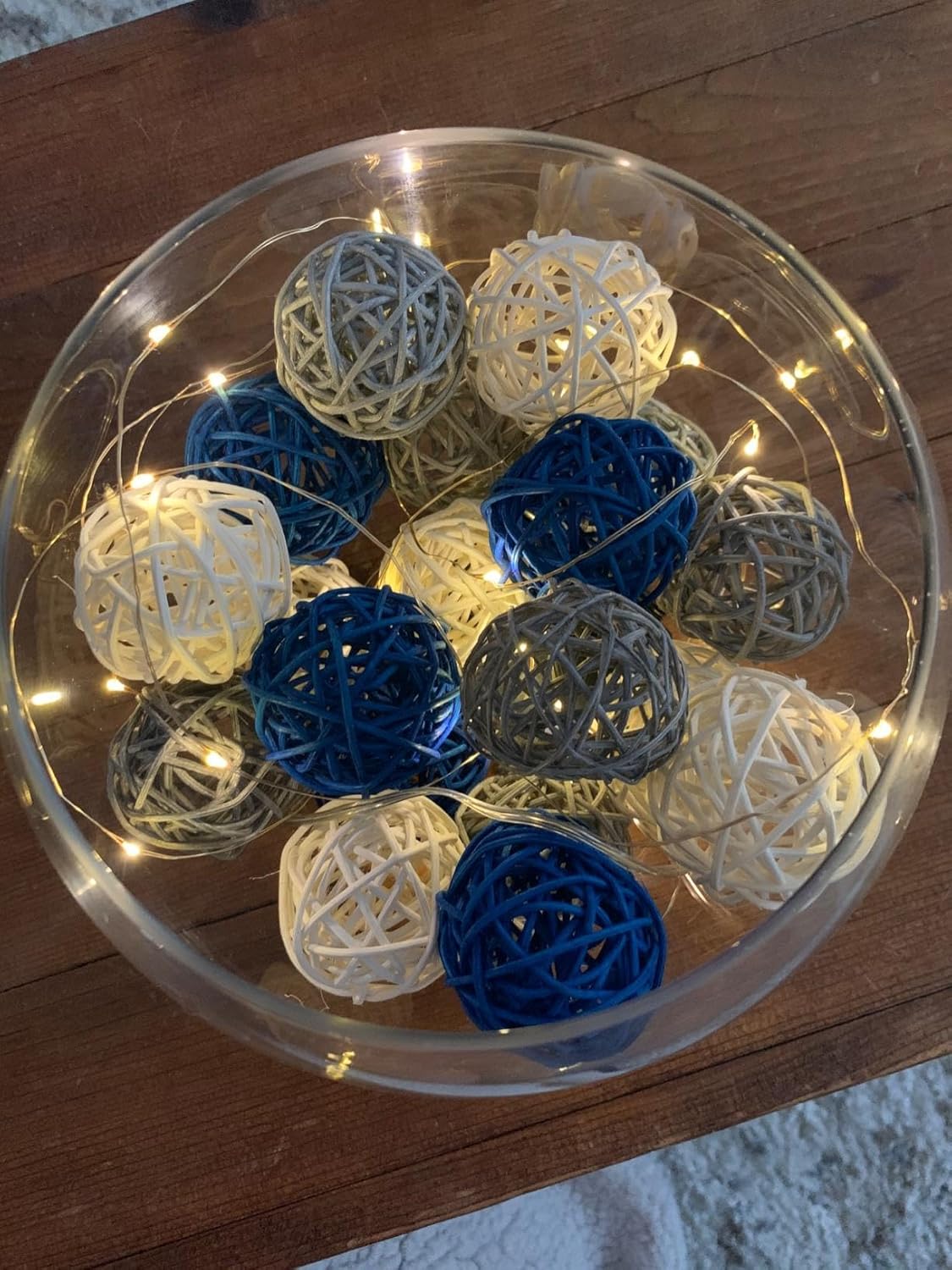 15pcs 2inch Wicker Rattan Decorative Balls Set