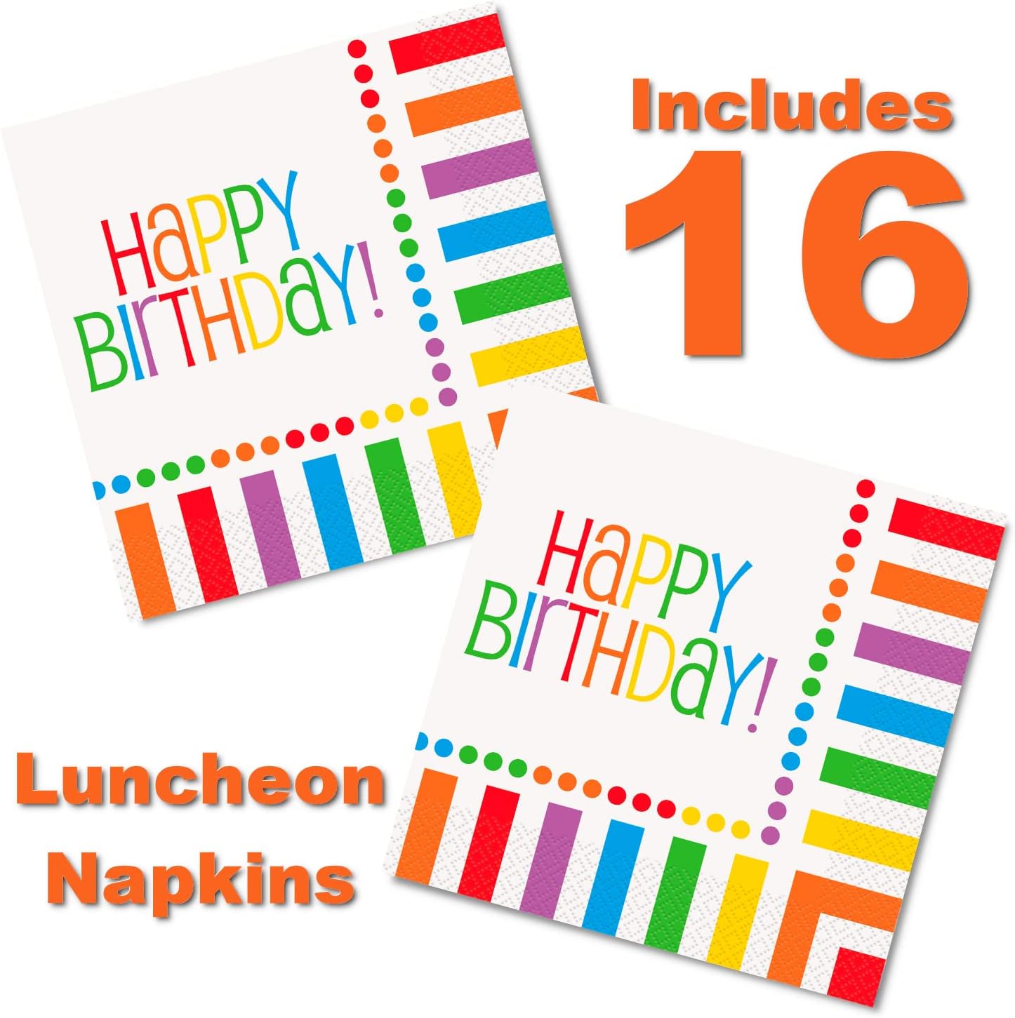 Lobyn Value Packs Rainbow Party Plates Napkins Set
