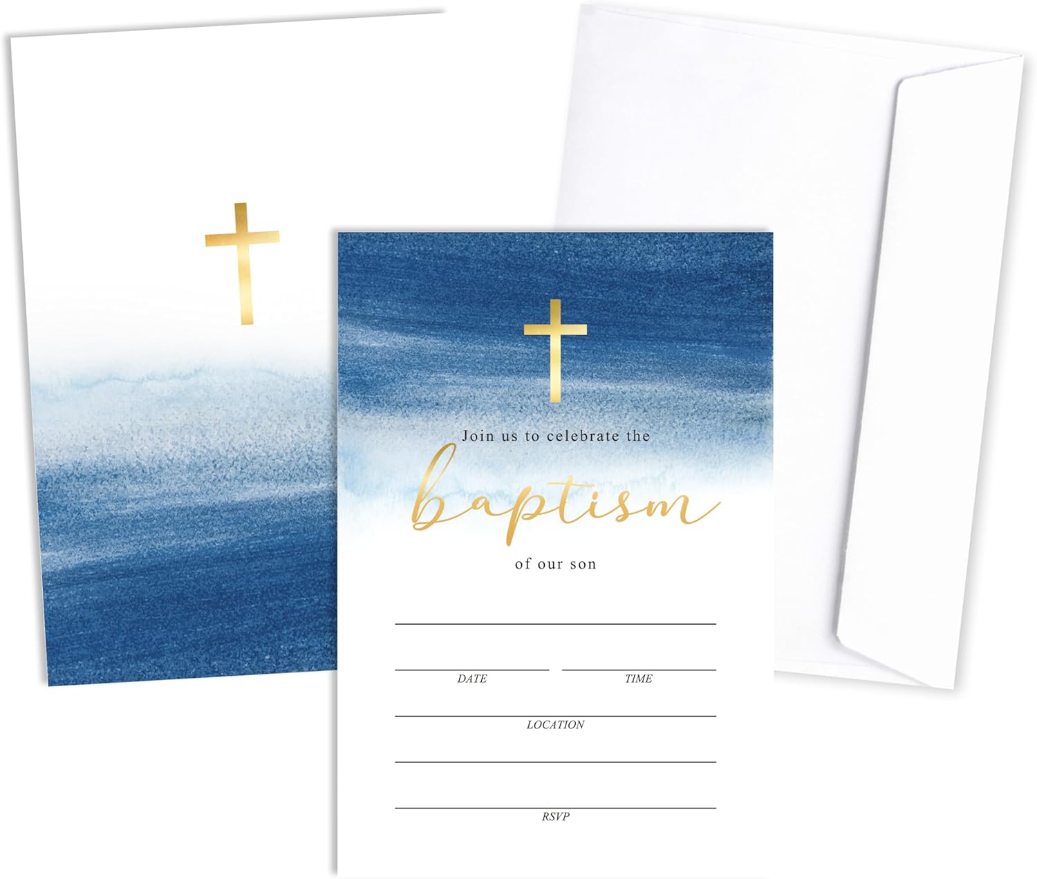 Baptism Invitation Set With Envelopes 25-12