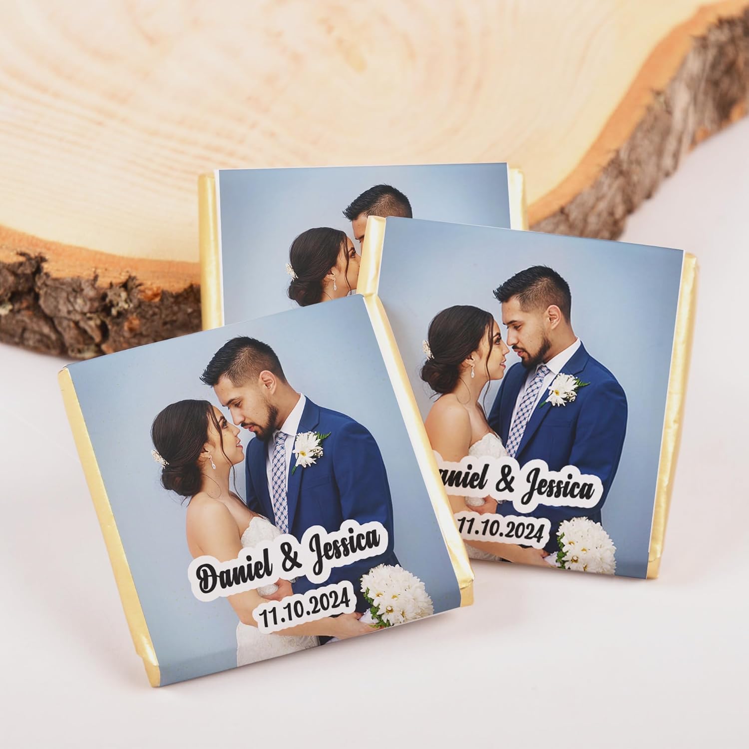 Personalized Wedding Chocolate Set of 50