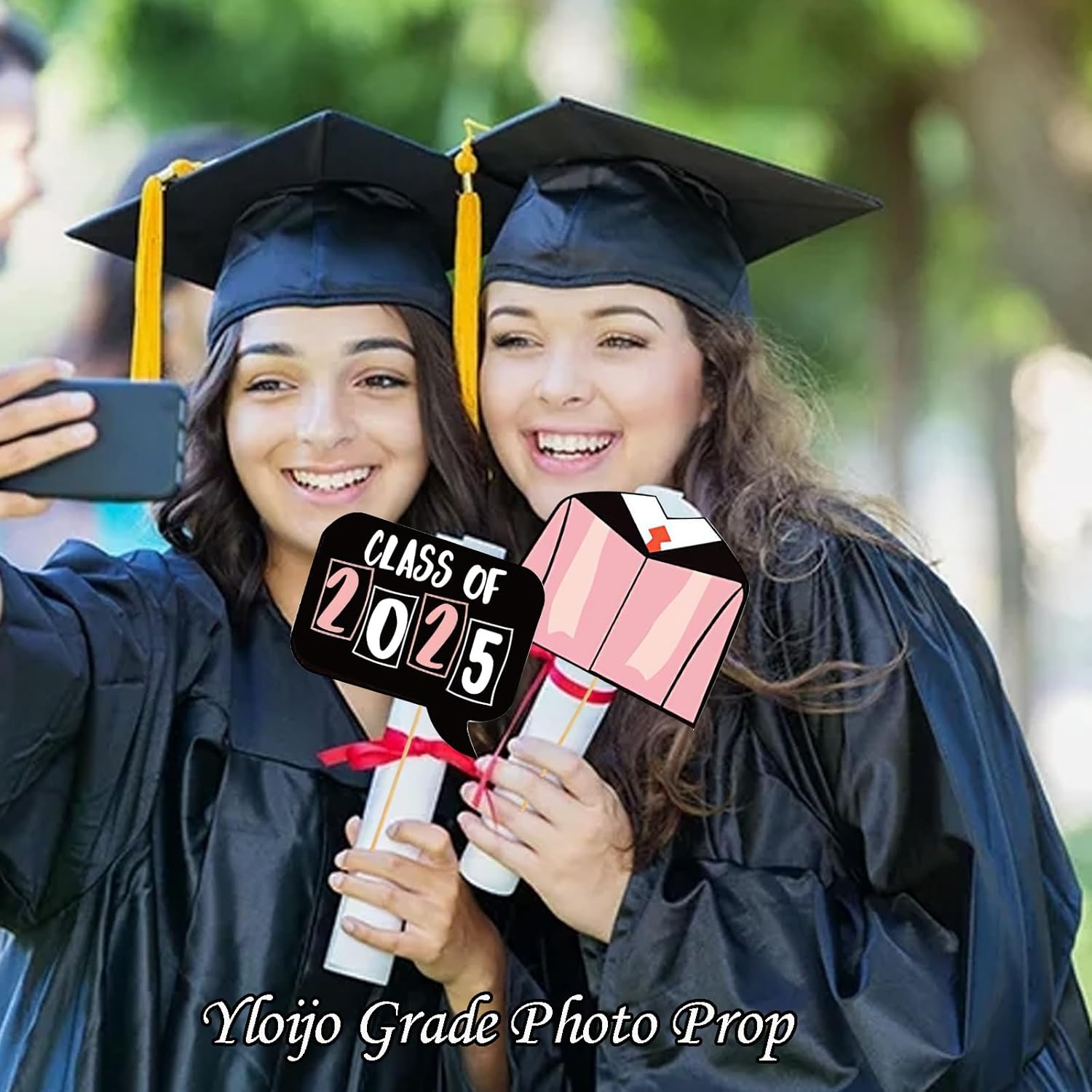 24Pcs Happy Graduation 2025 Photo Booth Props