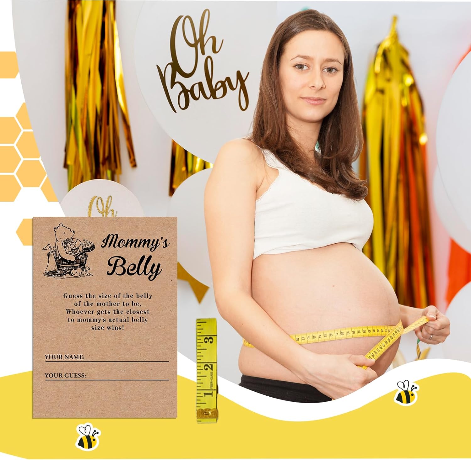 Winnie Baby Shower Game Set with 9 Activities