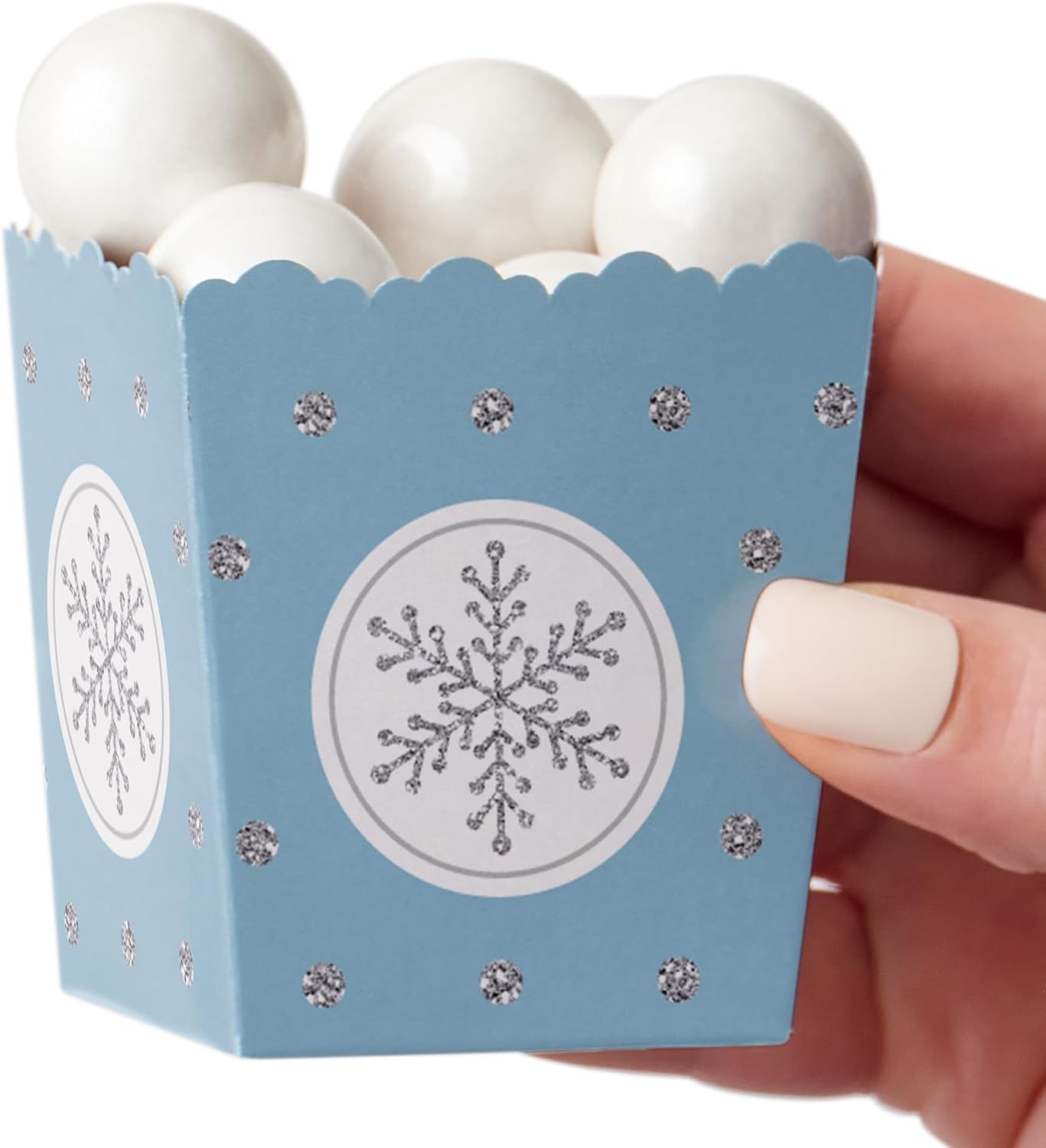Big Dot of Happiness Winter Wonderland Party Favor Boxes Set of 12
